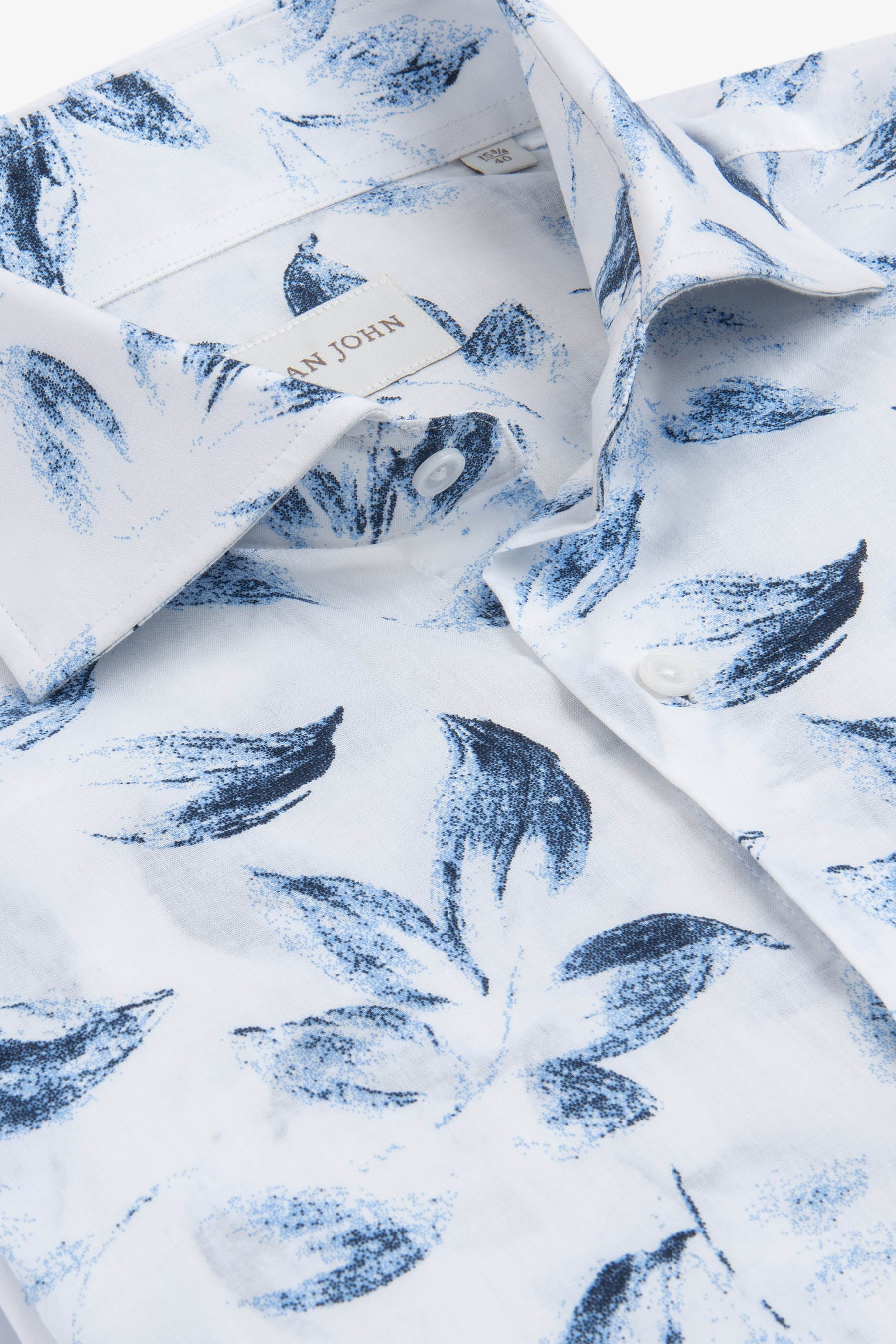 Camisa con estampado integral azul