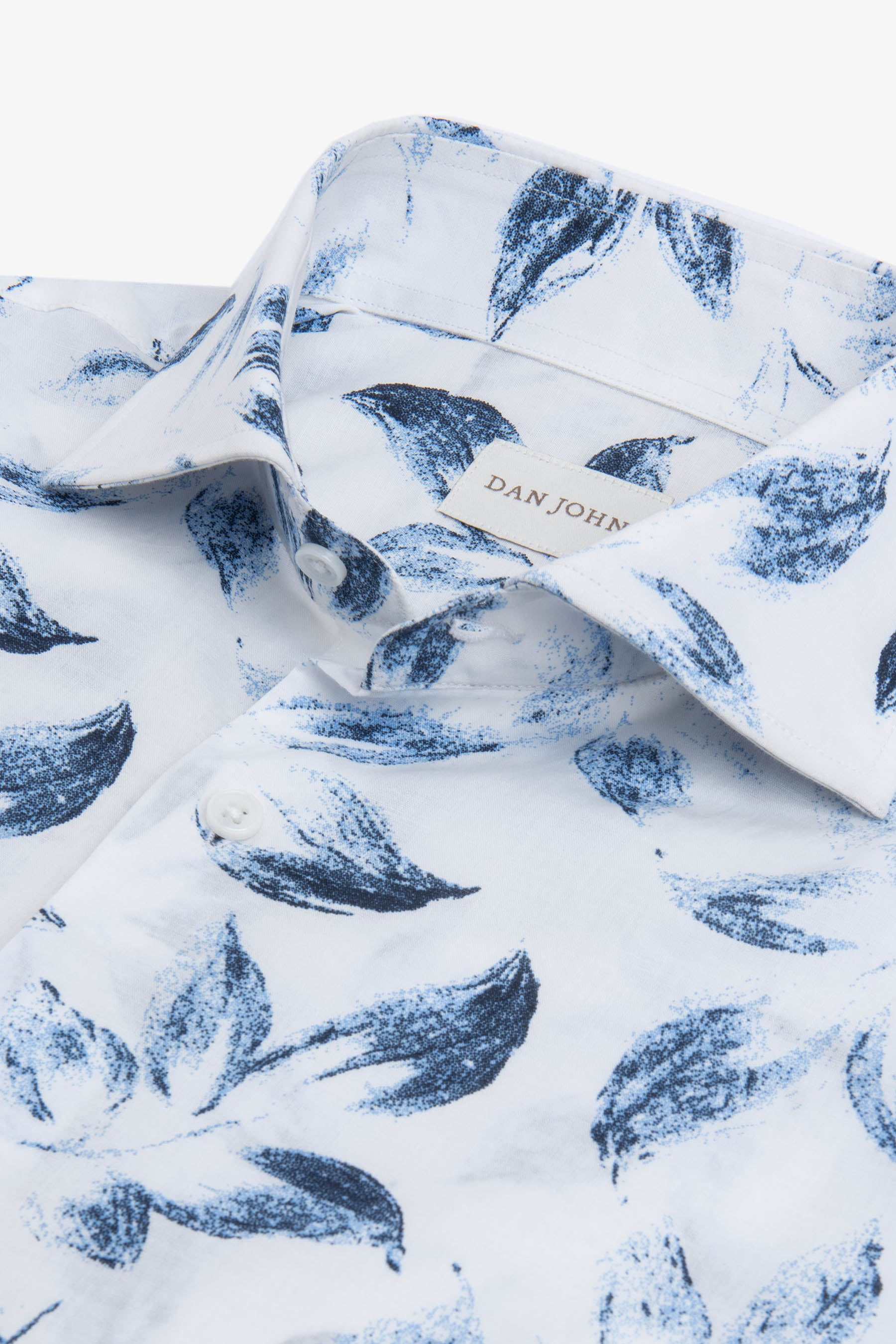 Camisa con estampado integral azul