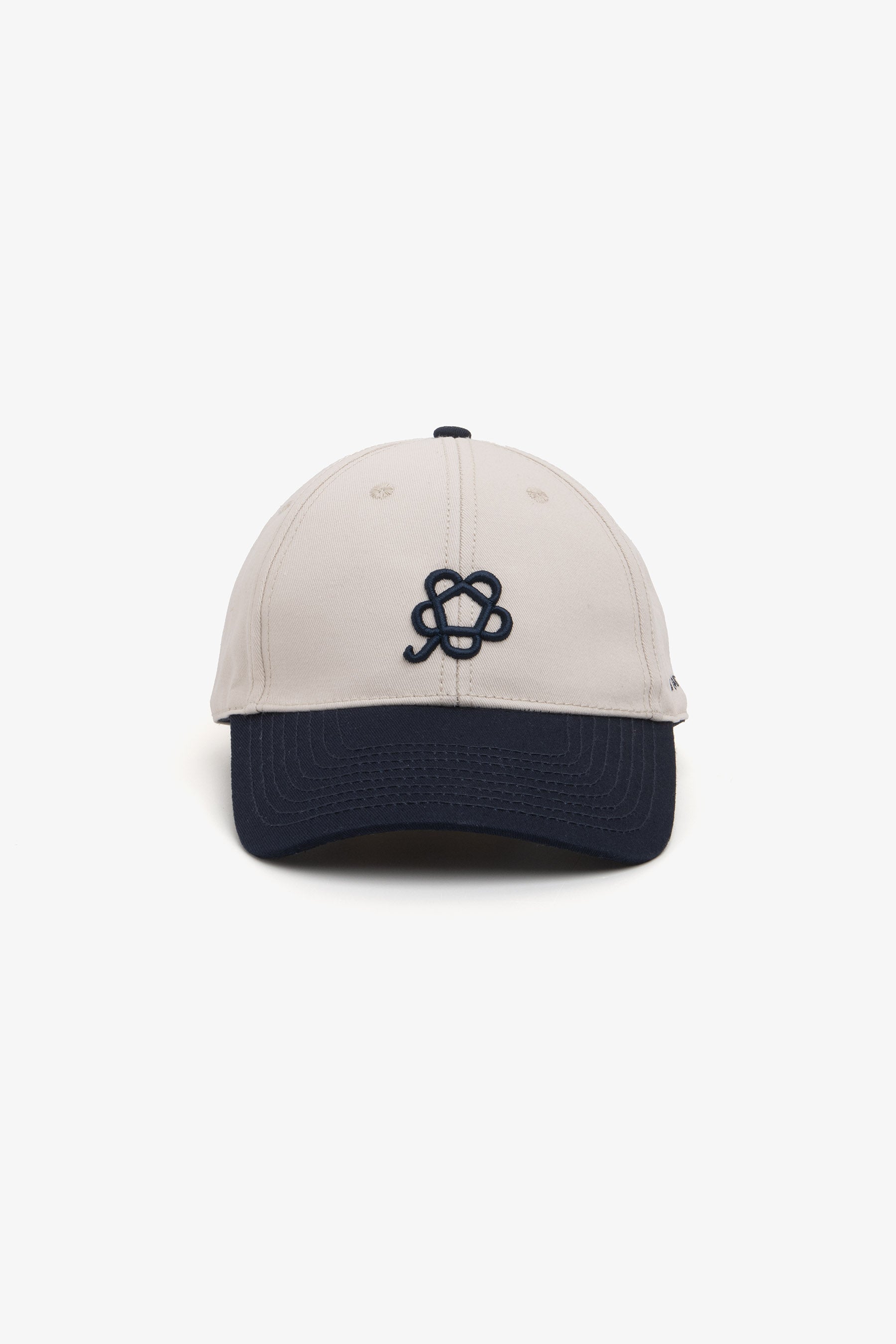 Cappello visiera con logo panna