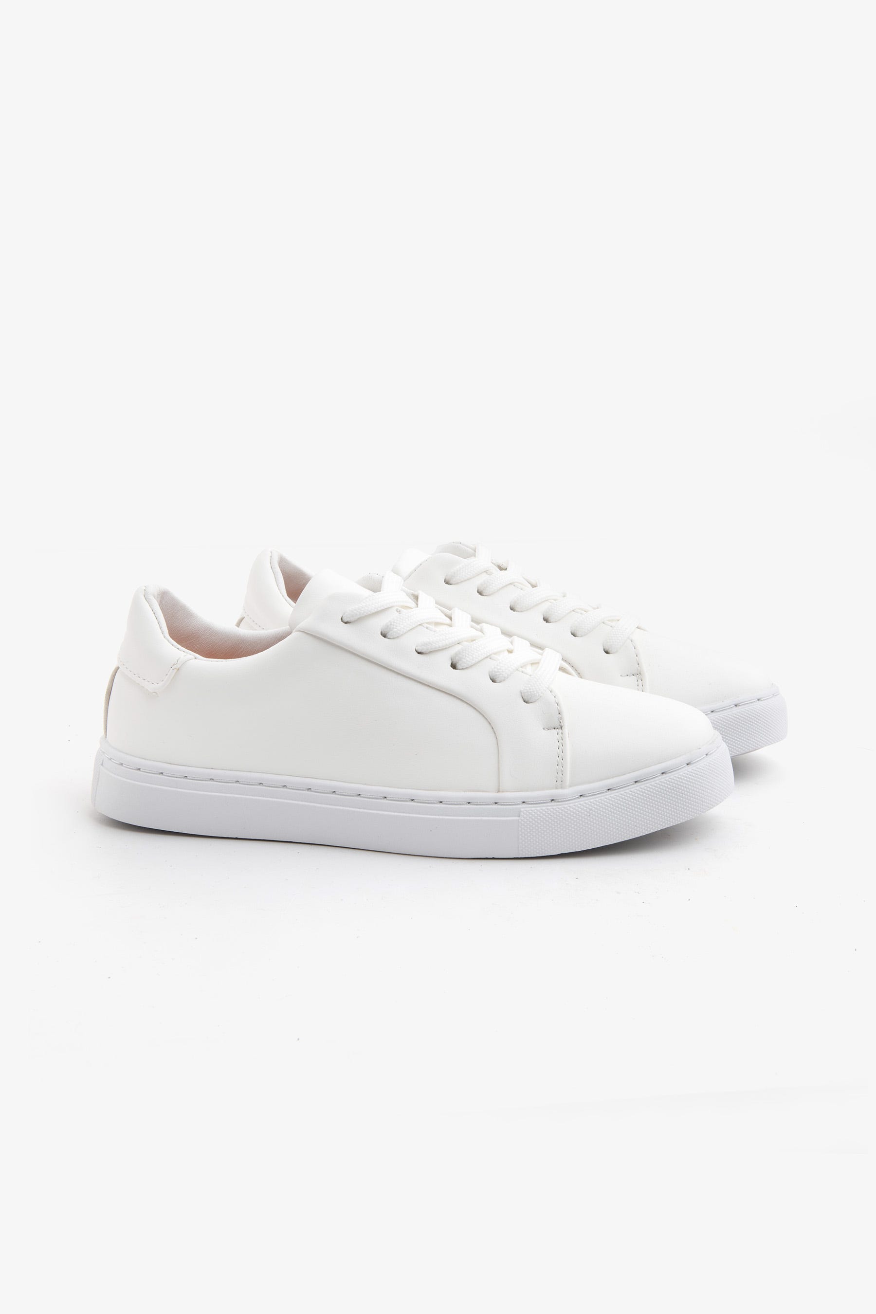 Sneakers in ecopelle bianca Kids