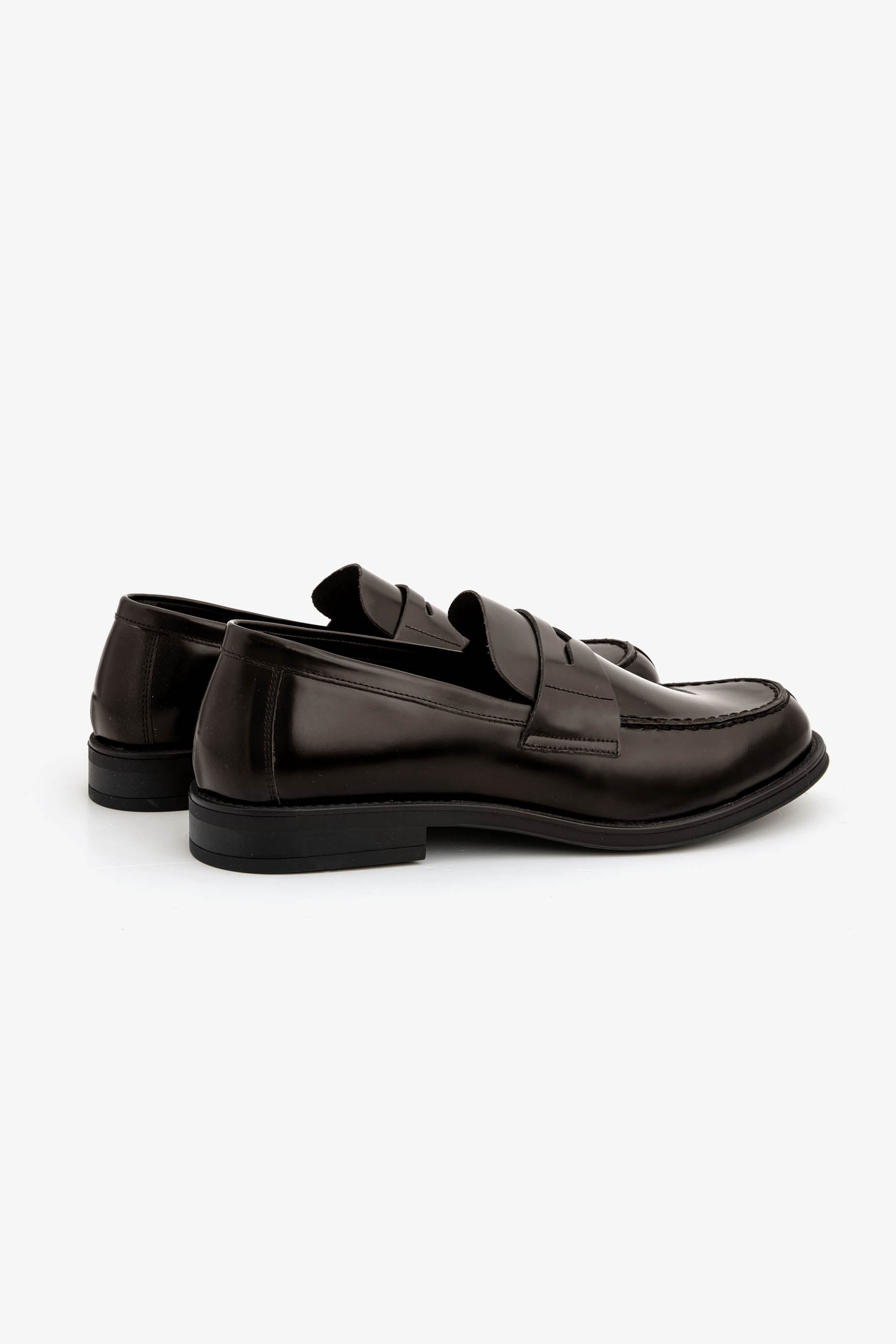Dark brown college loafers
