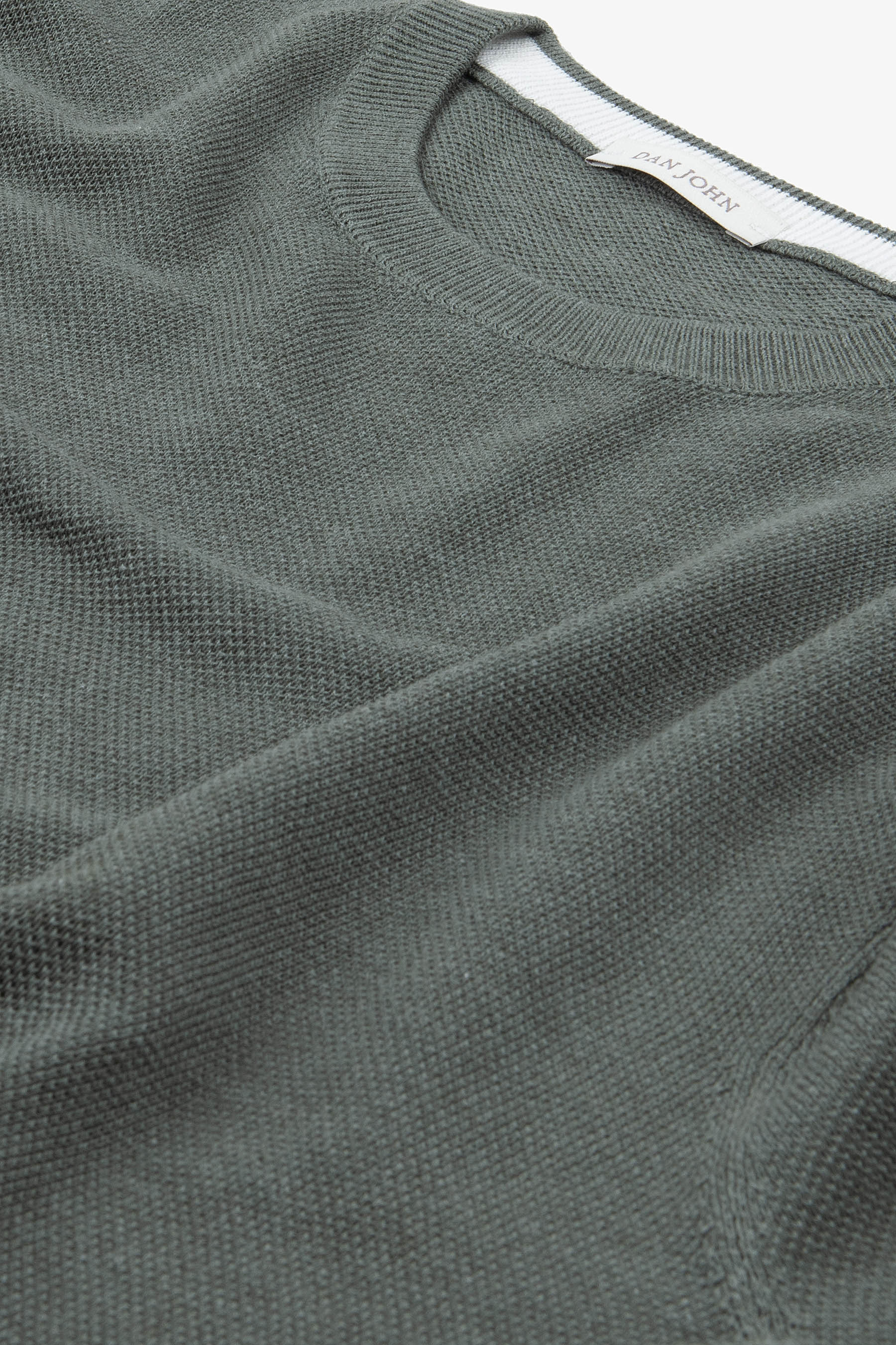 Maglia girocollo armaturata melange verde