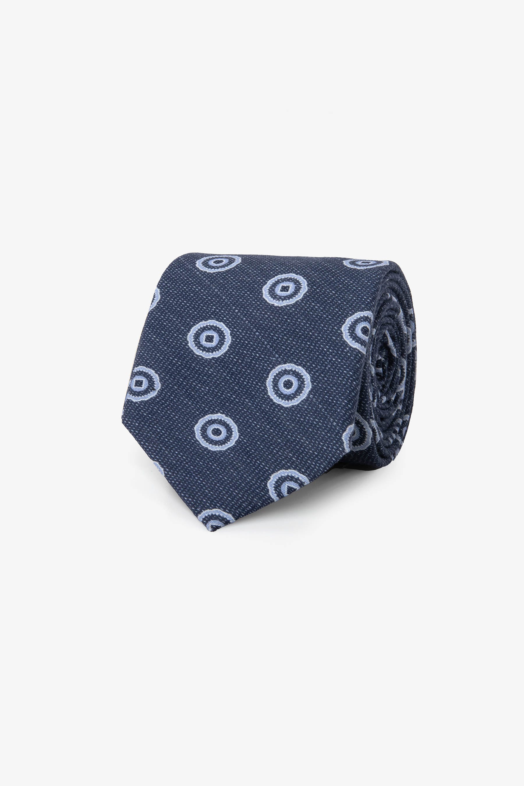 Cravatta herringbone stampa cerchio avion-Dan John