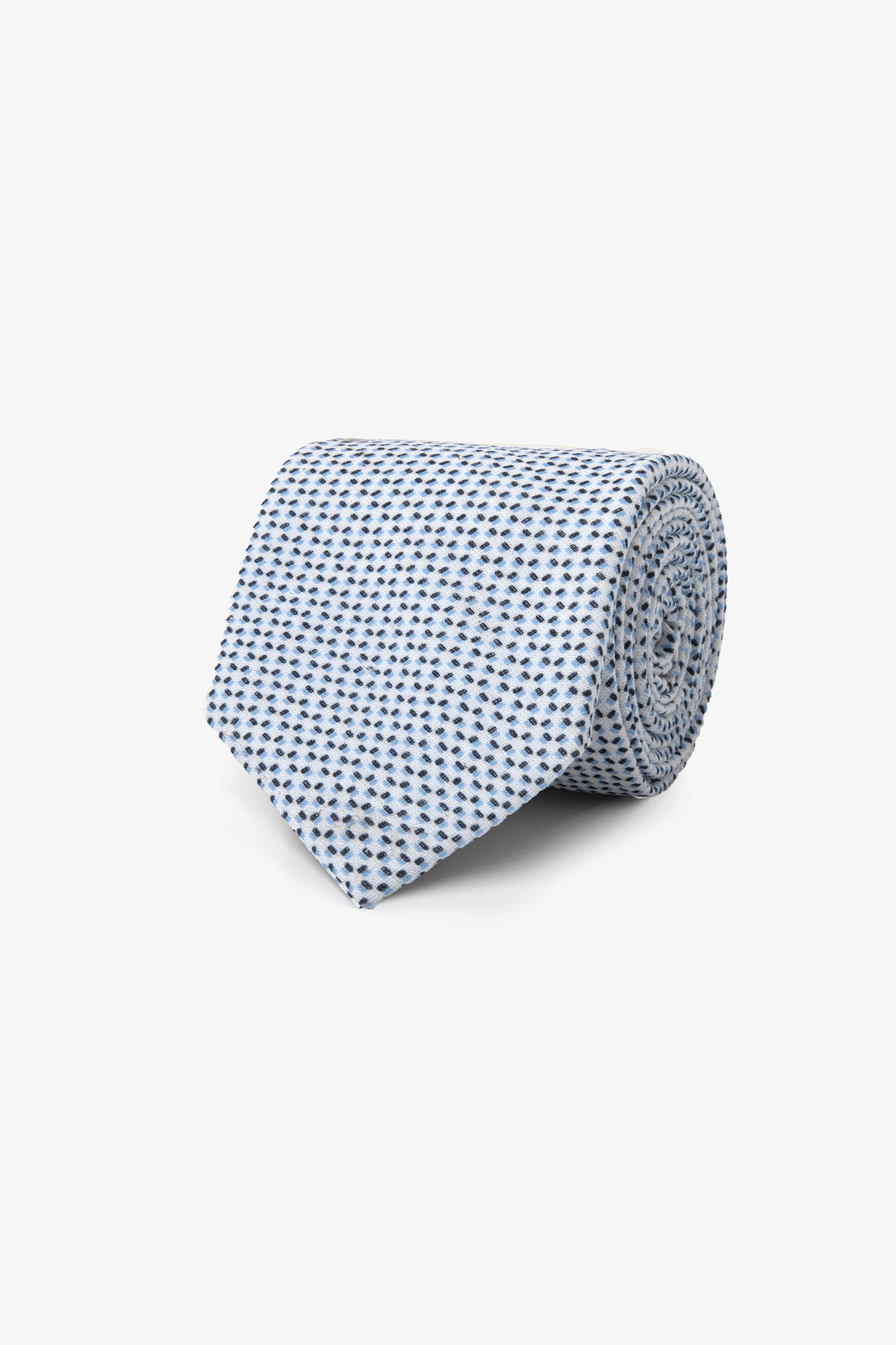 Corbata con diseño microfantasía azul celeste