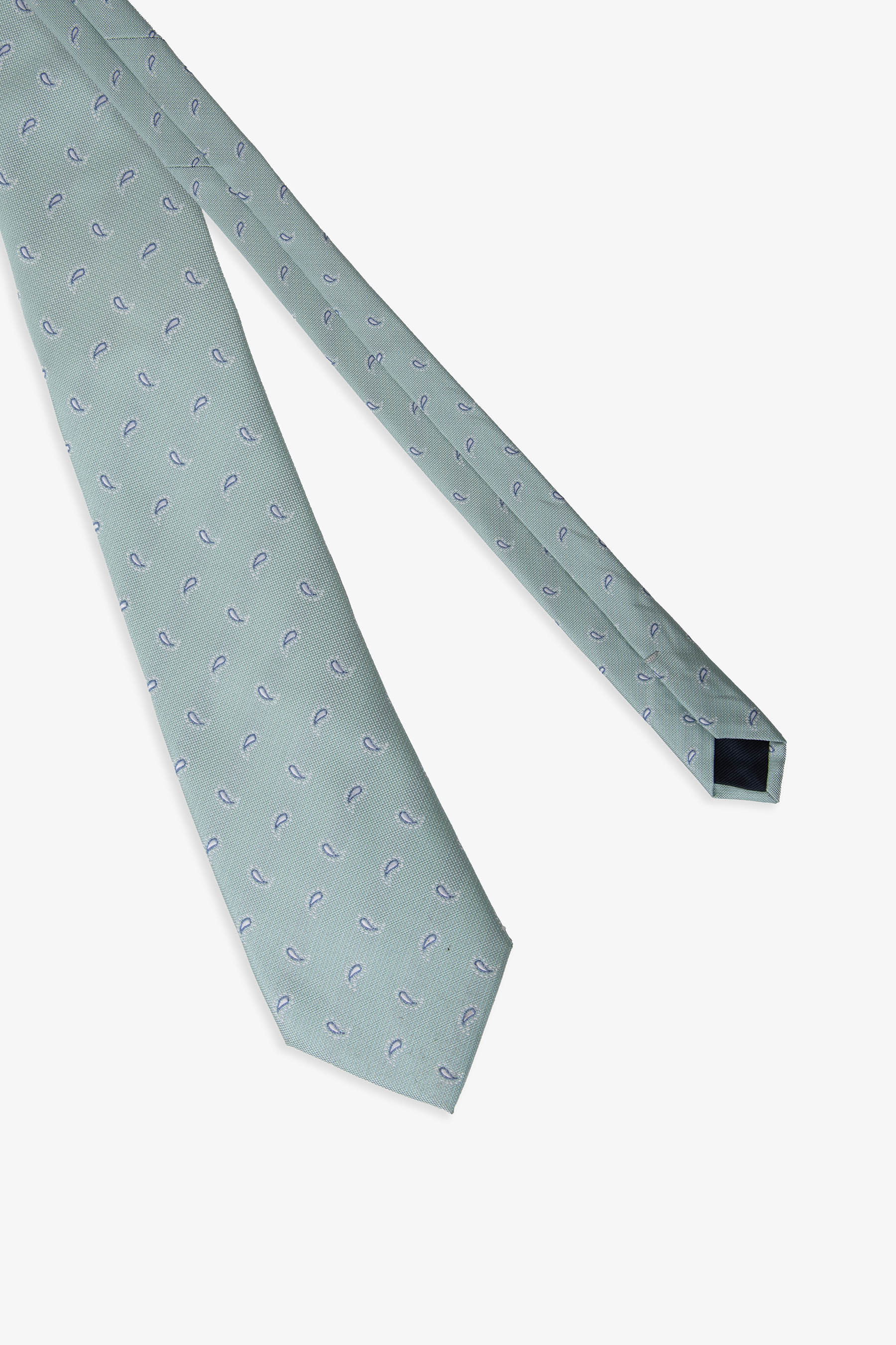 Corbata con diseño de cachemira salvia