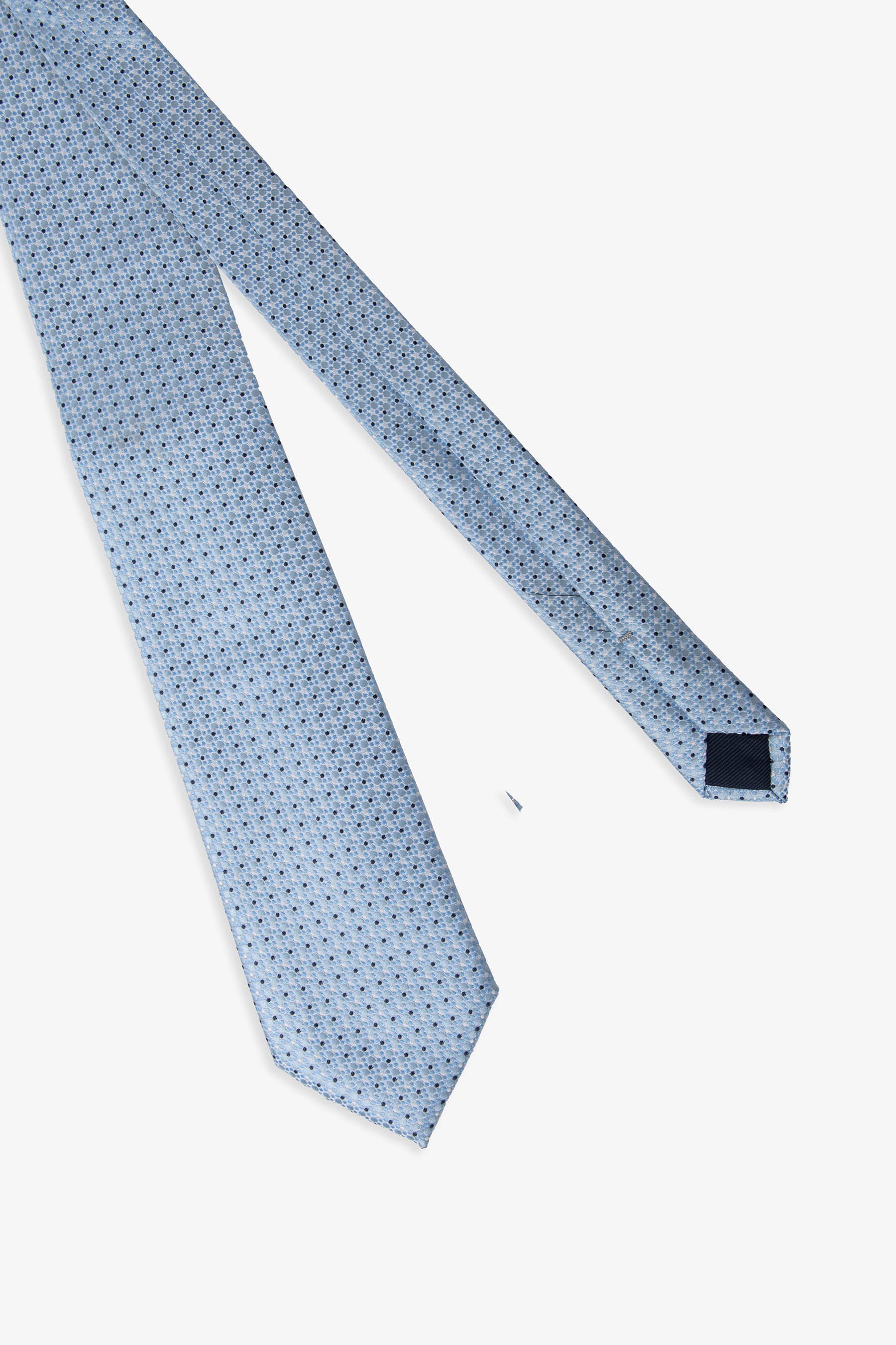 Cravatta jacquard micro fantasia celeste-Dan John