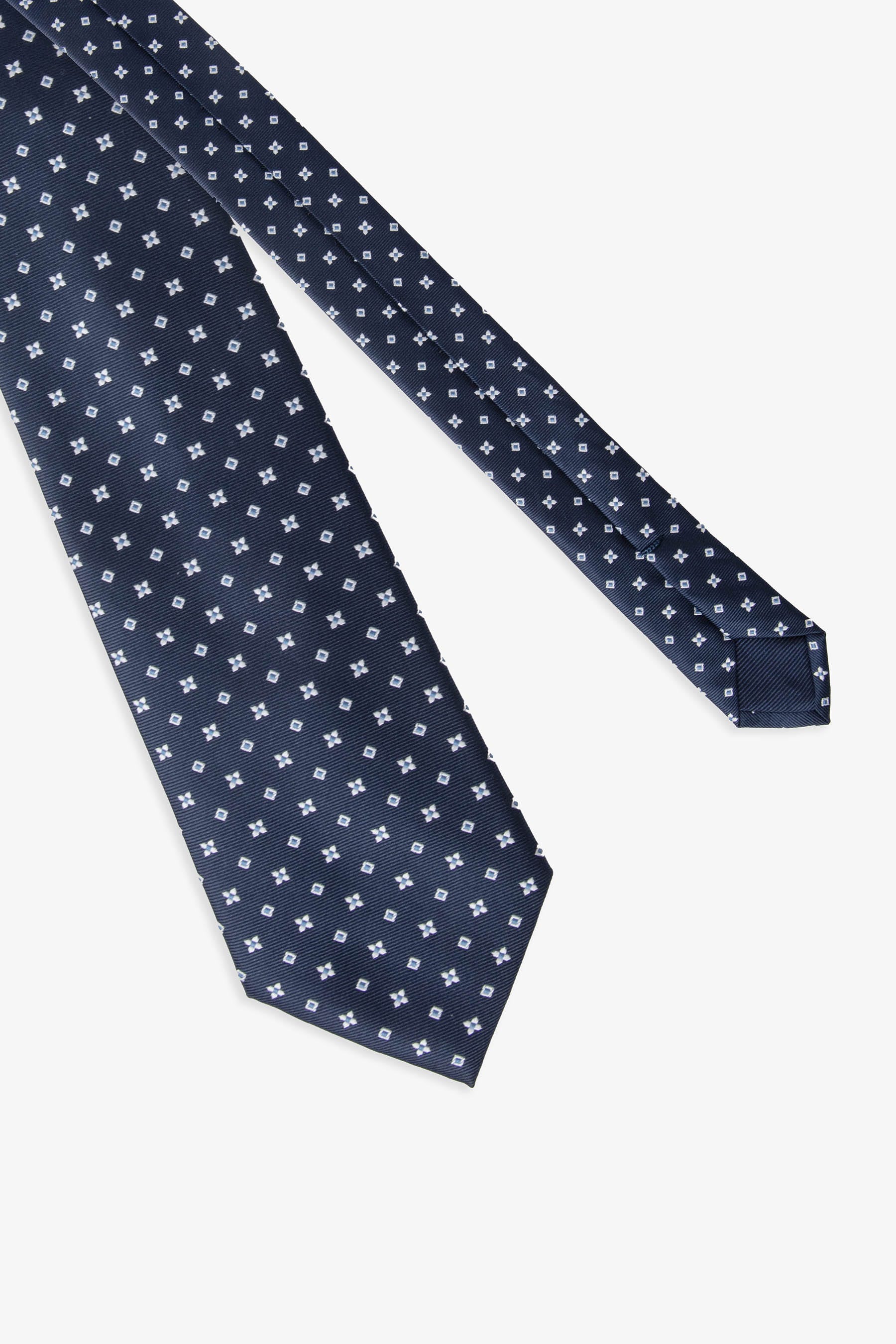 Cravatta jacquard micro fantasia blu-Dan John