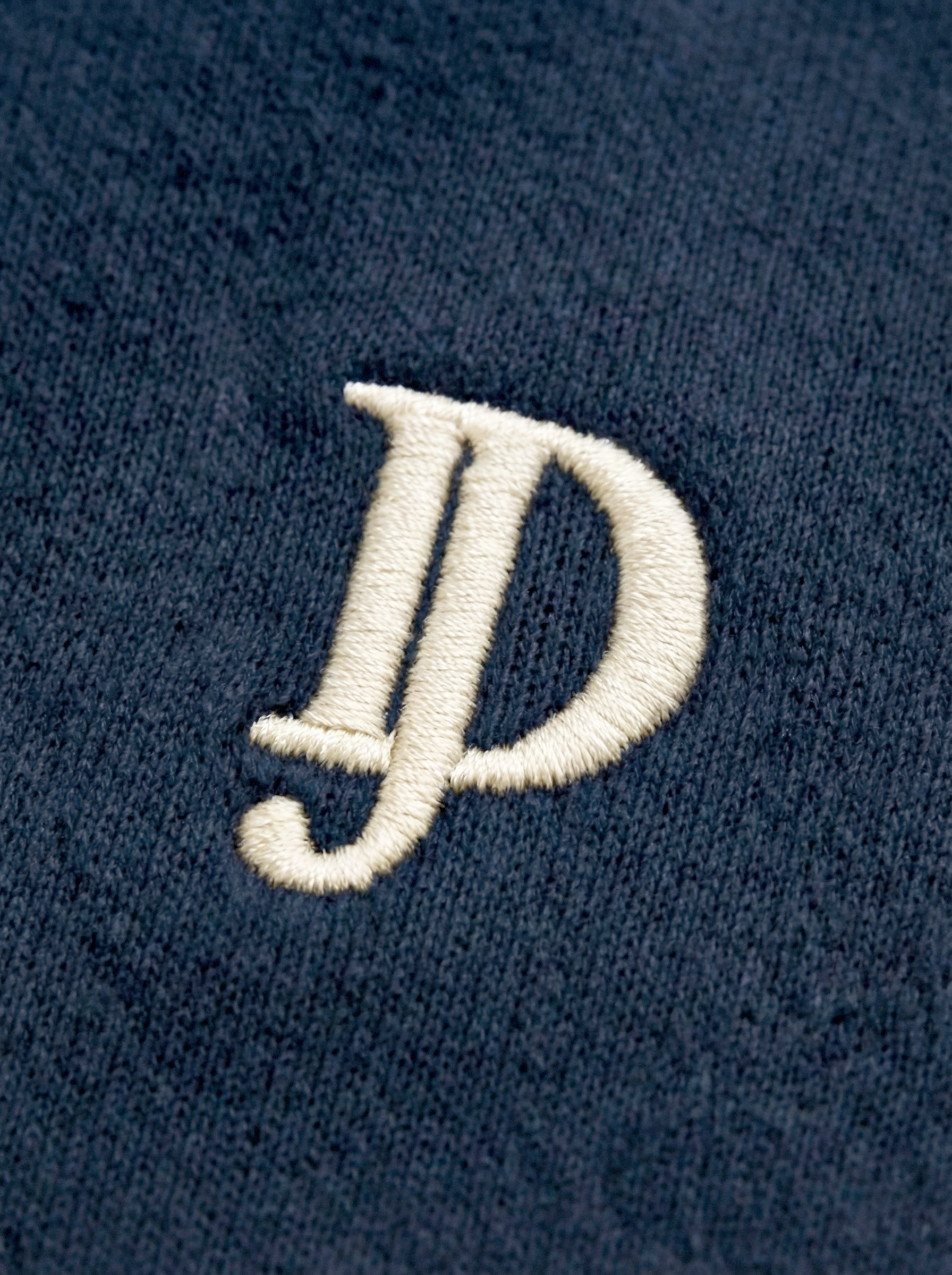 Felpa full zip con cappuccio blu-Dan John
