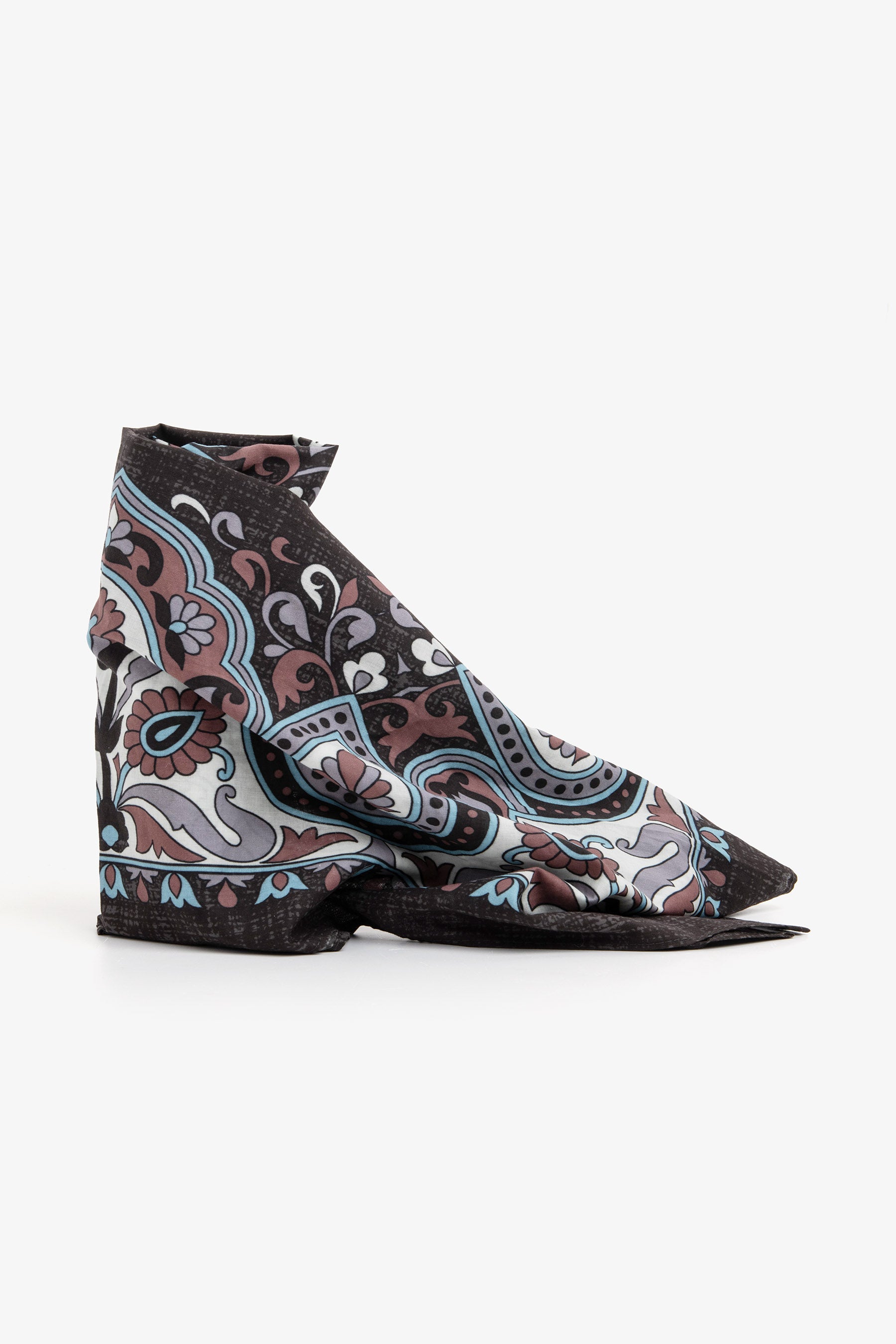 Bandana mit Blumenmuster in Braun