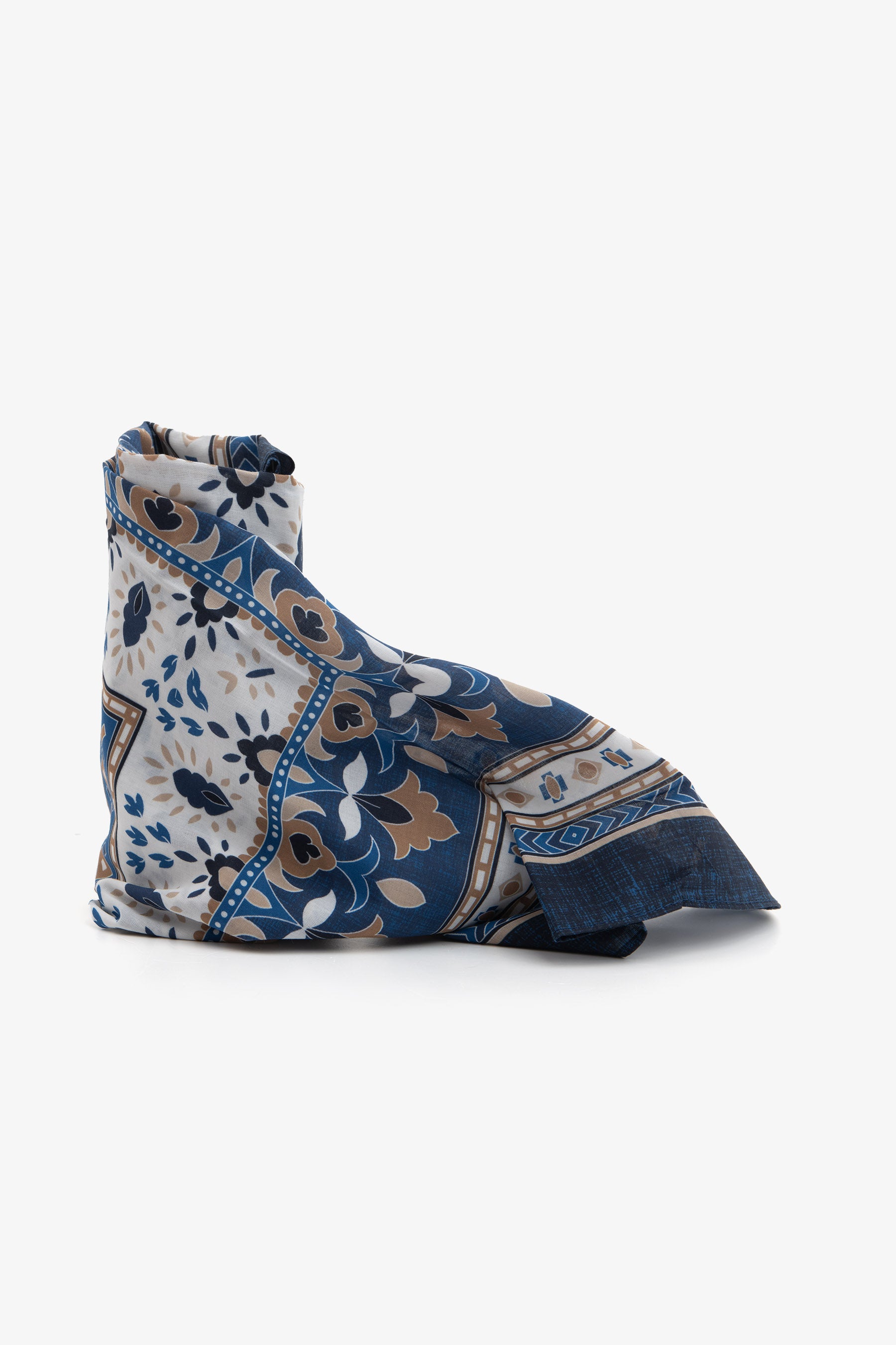 Bandana disegno geometrico blu-Dan John