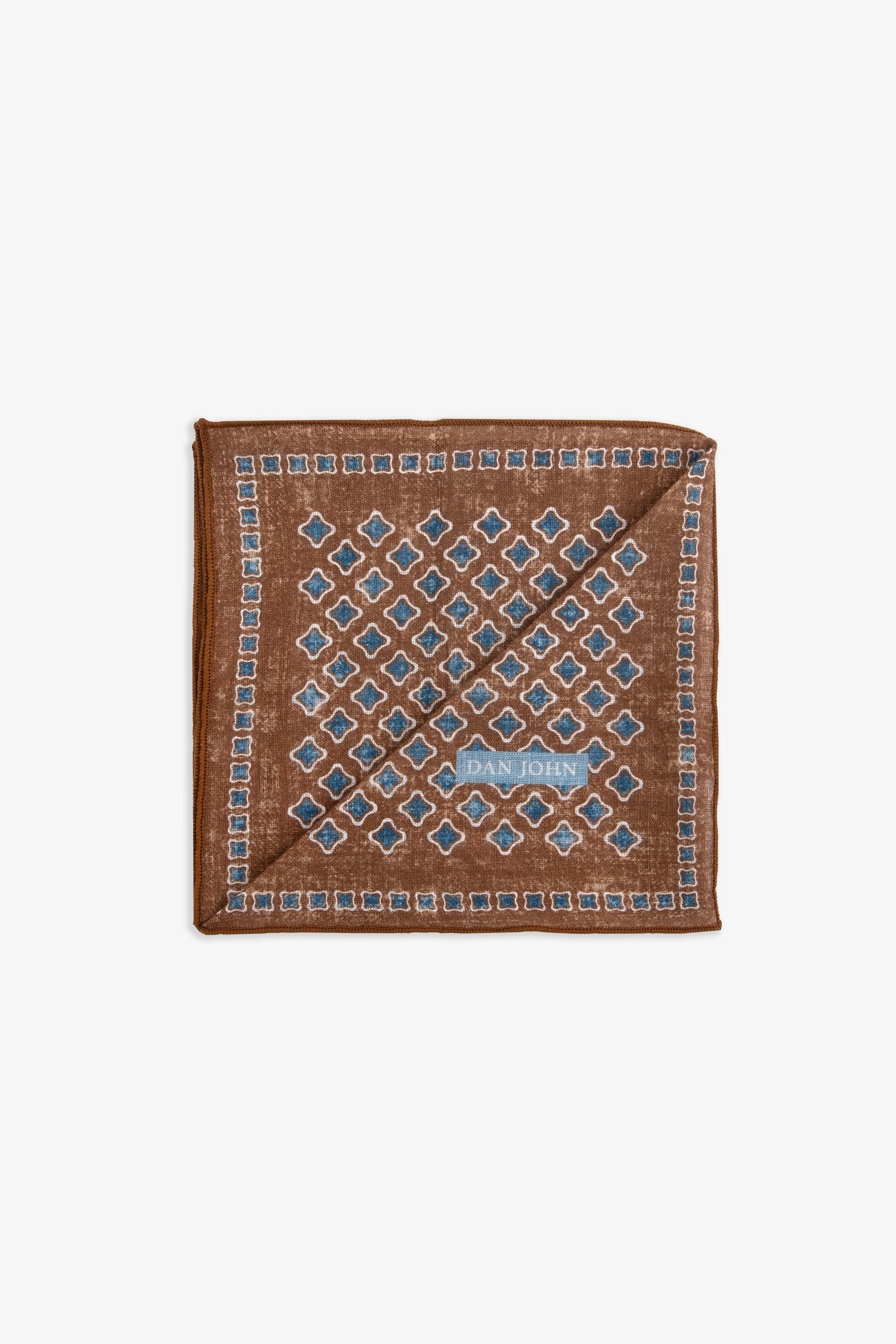 Pochette disegno rombi tabacco-Dan John