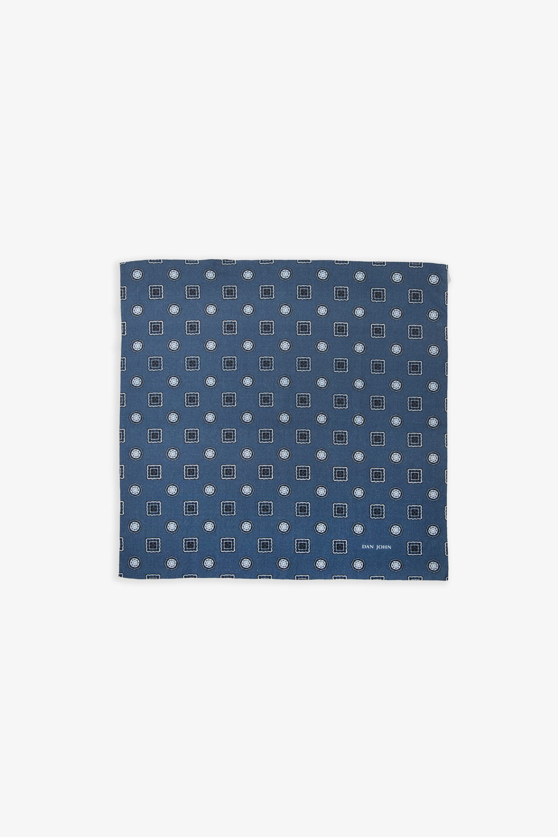 Pochette fantasia geometrica blu-Dan John