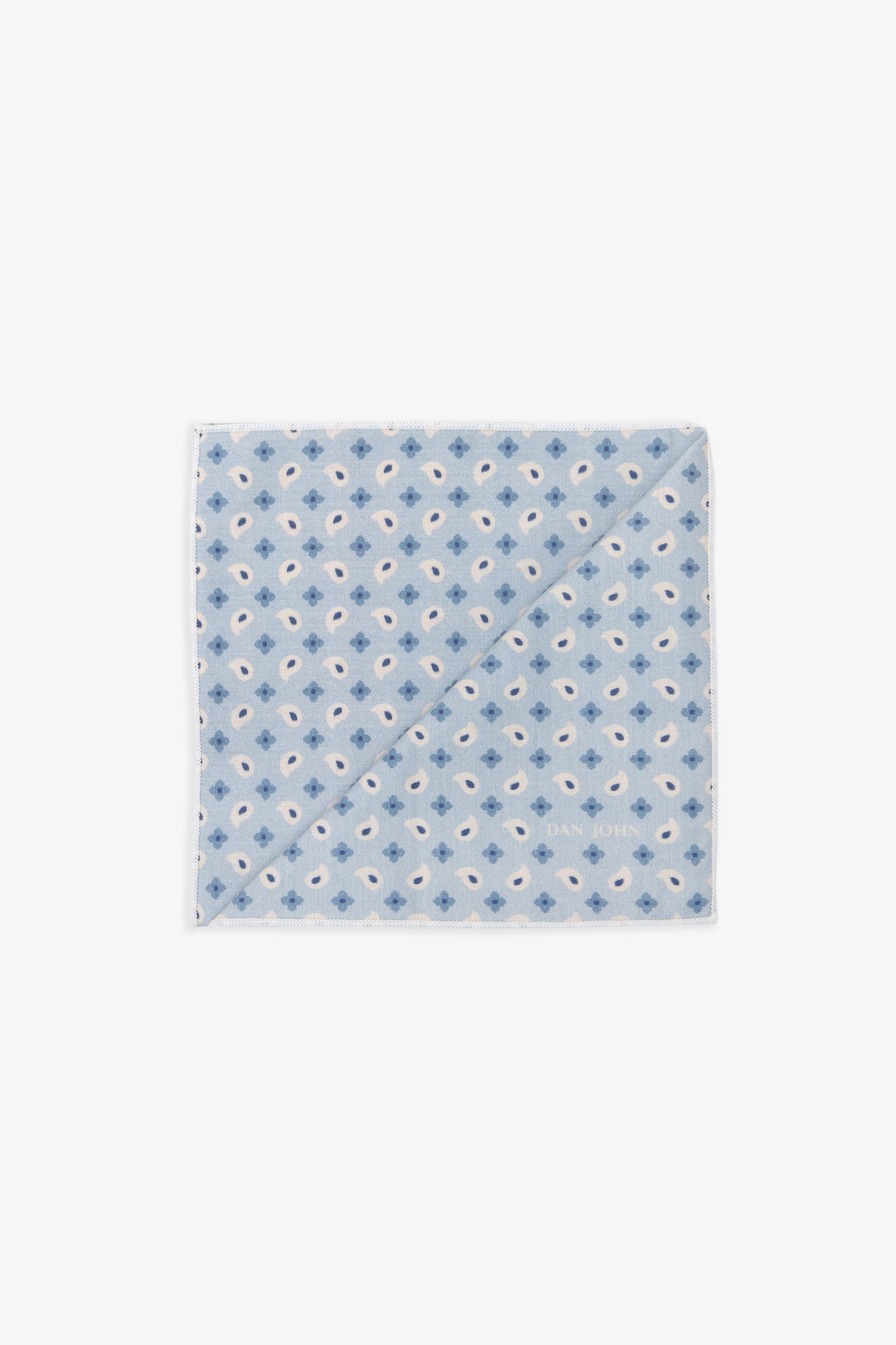 Pochette fantasia cashmere celeste