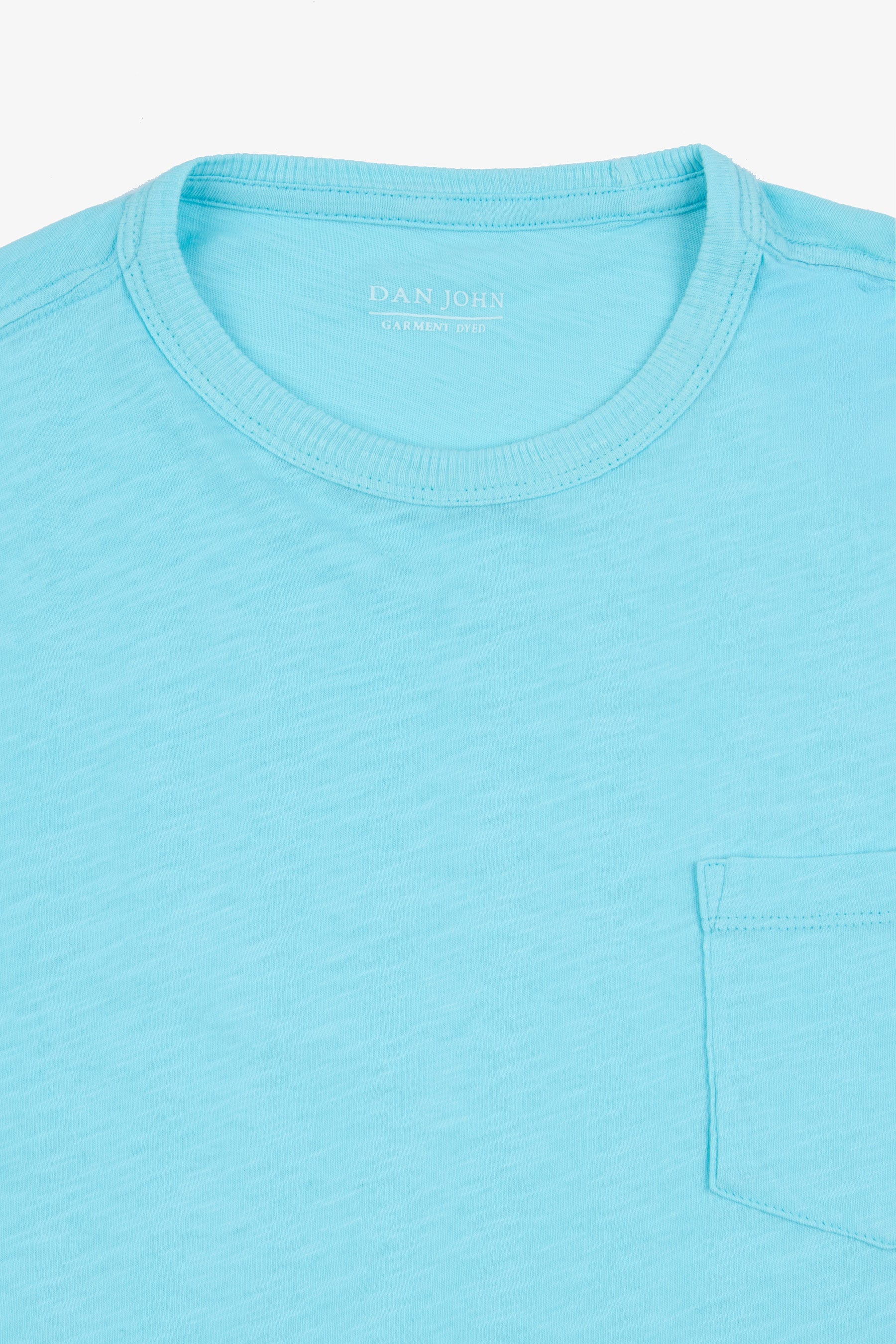 T-shirt con taschino turchese-Dan John