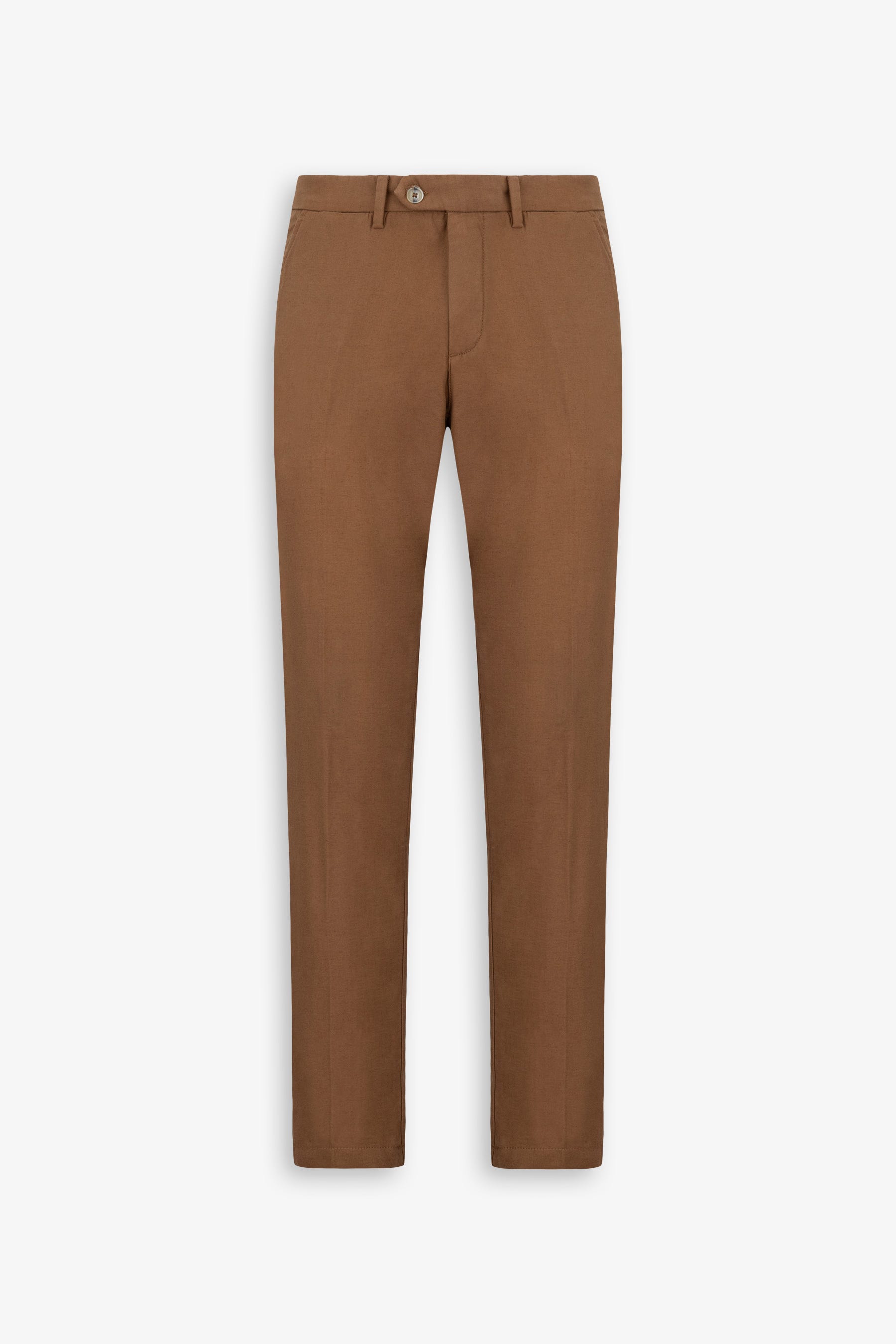 Pantaloni misto lino fiammato tabacco-Dan John