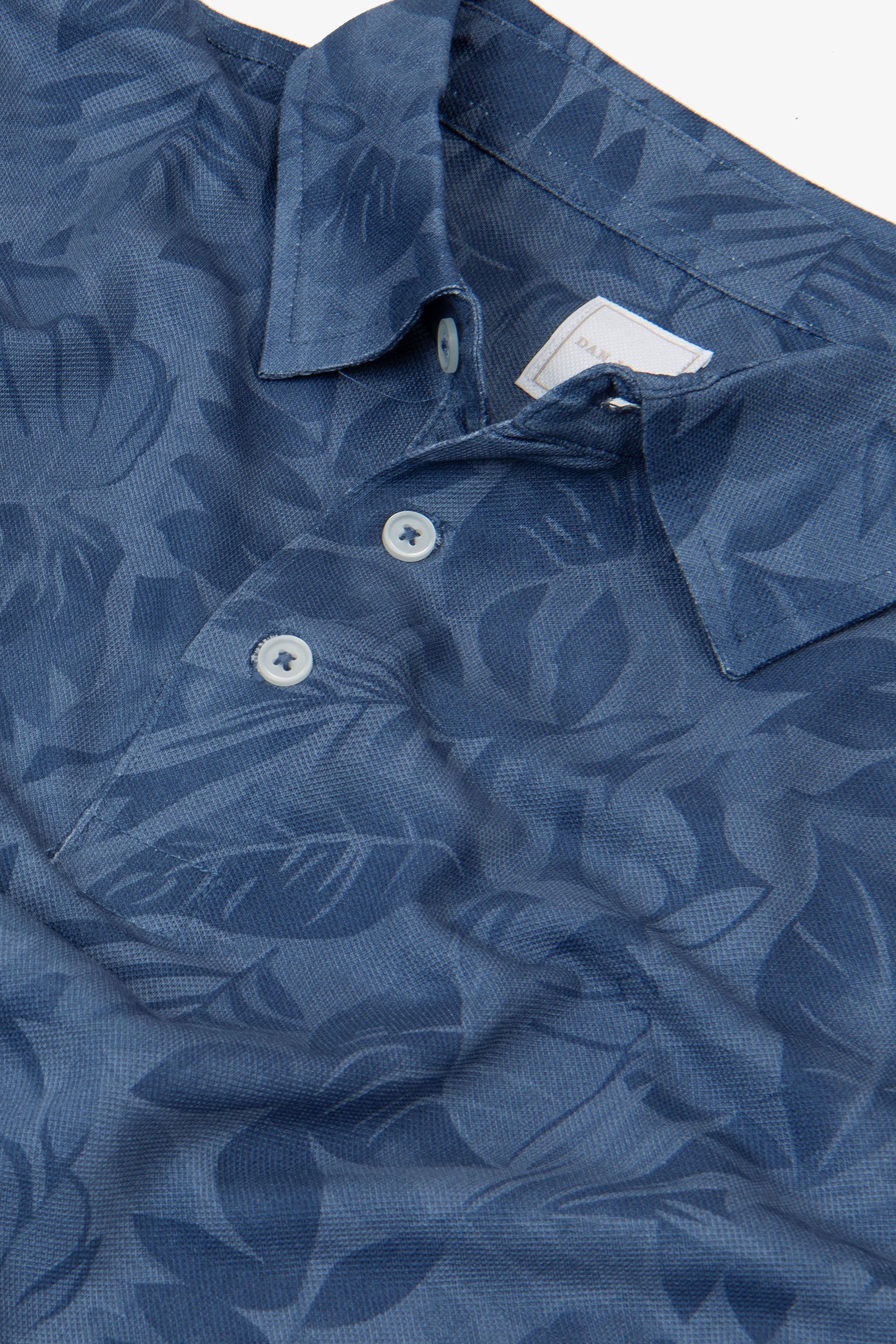 Polo piquet stampa fiori royal-Dan John