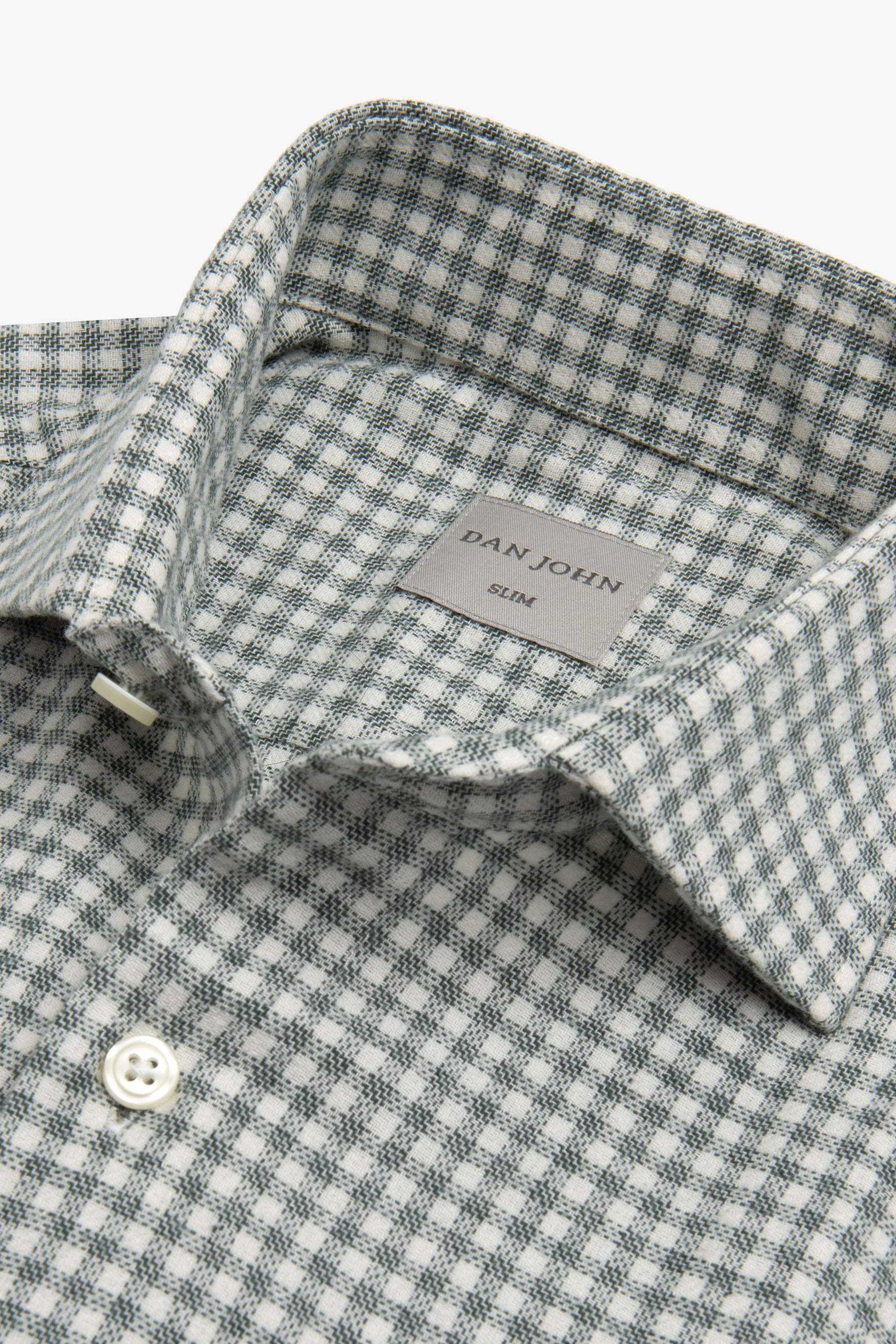 Camicia in flanella vichy salvia-Dan John