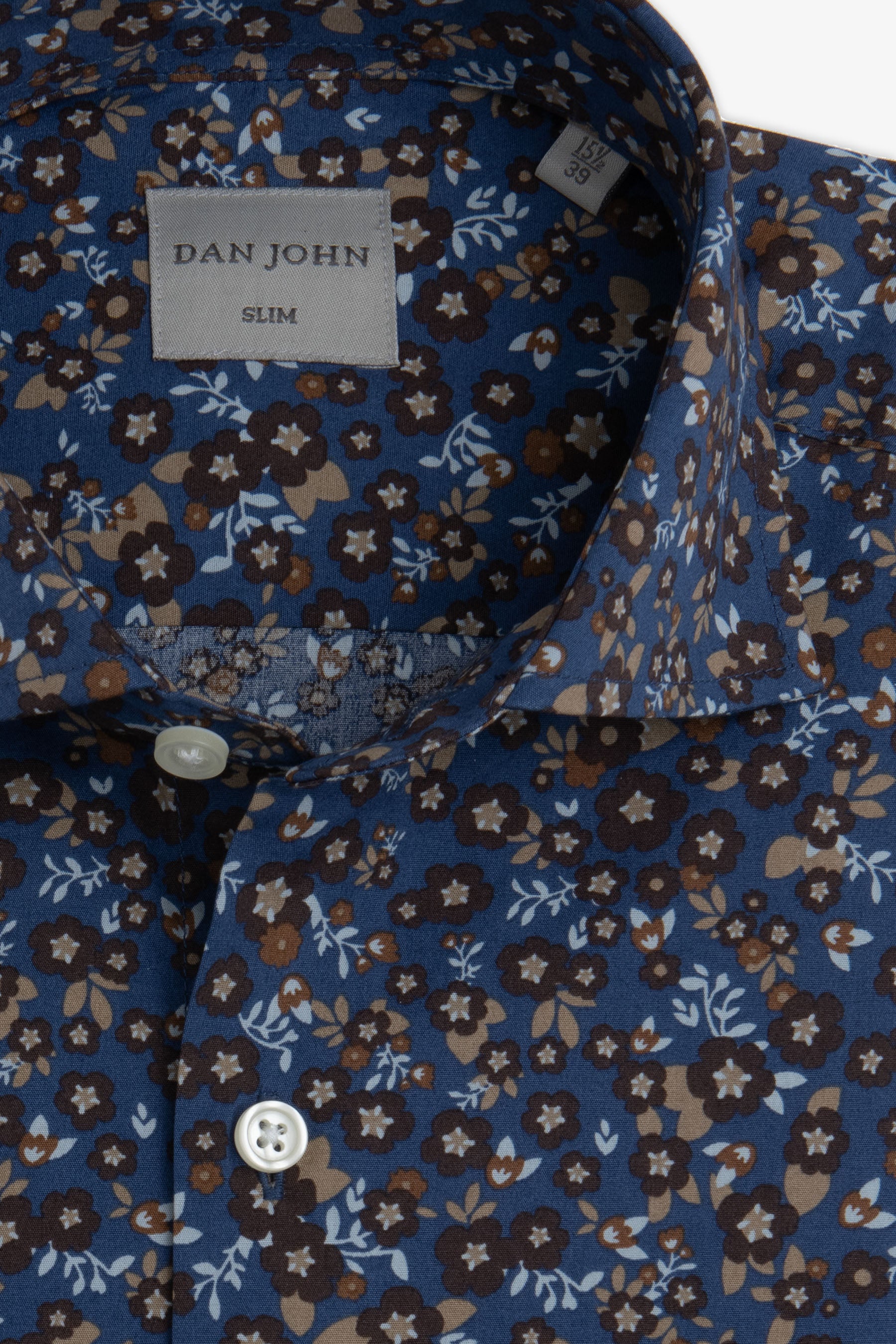Camicia stampa fiori avion slim-Dan John