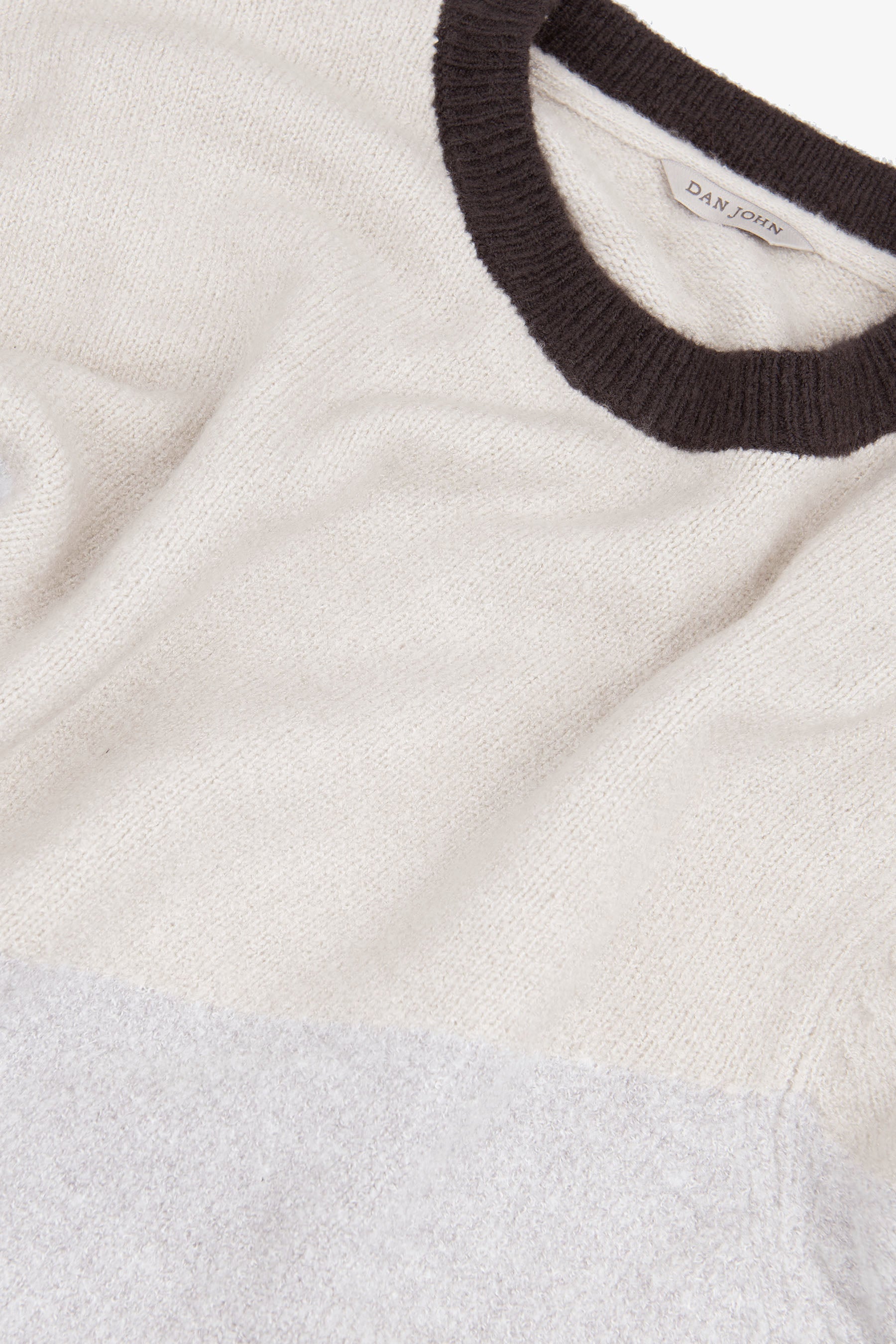 Maglia girocollo block color petrolio-Dan John