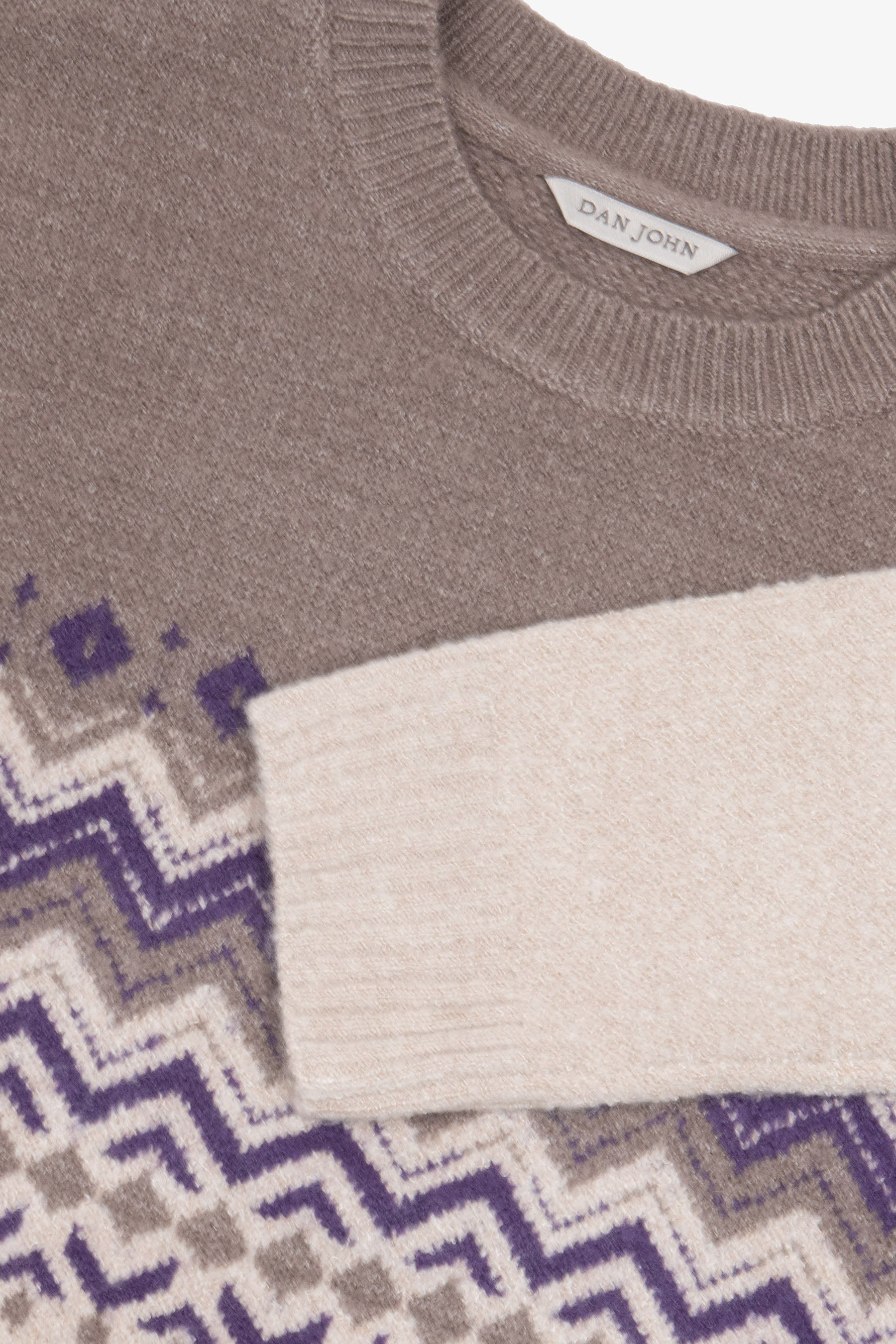 Maglia girocollo nordic viola-Dan John