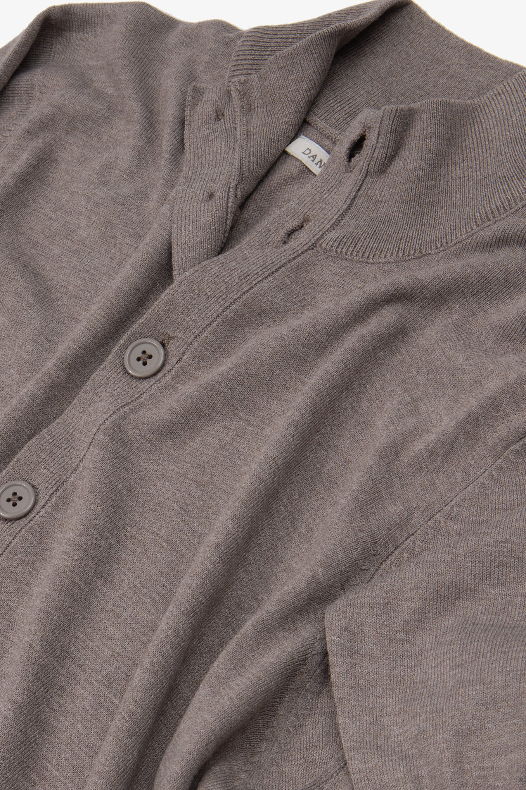 Cardigan bottoni tortora-Dan John