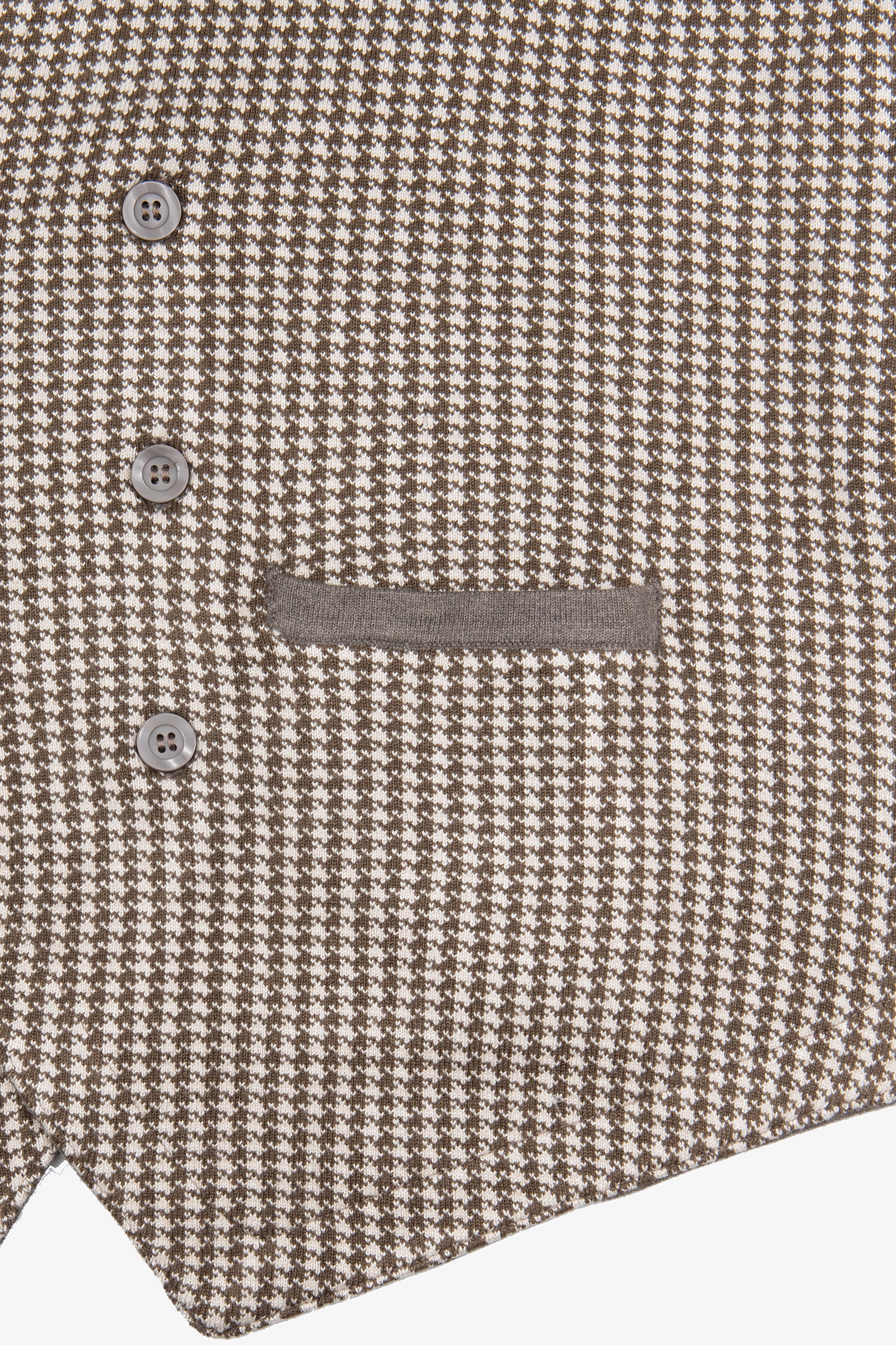 Gilet doppiopetto Pied de Poule tortora-Dan John