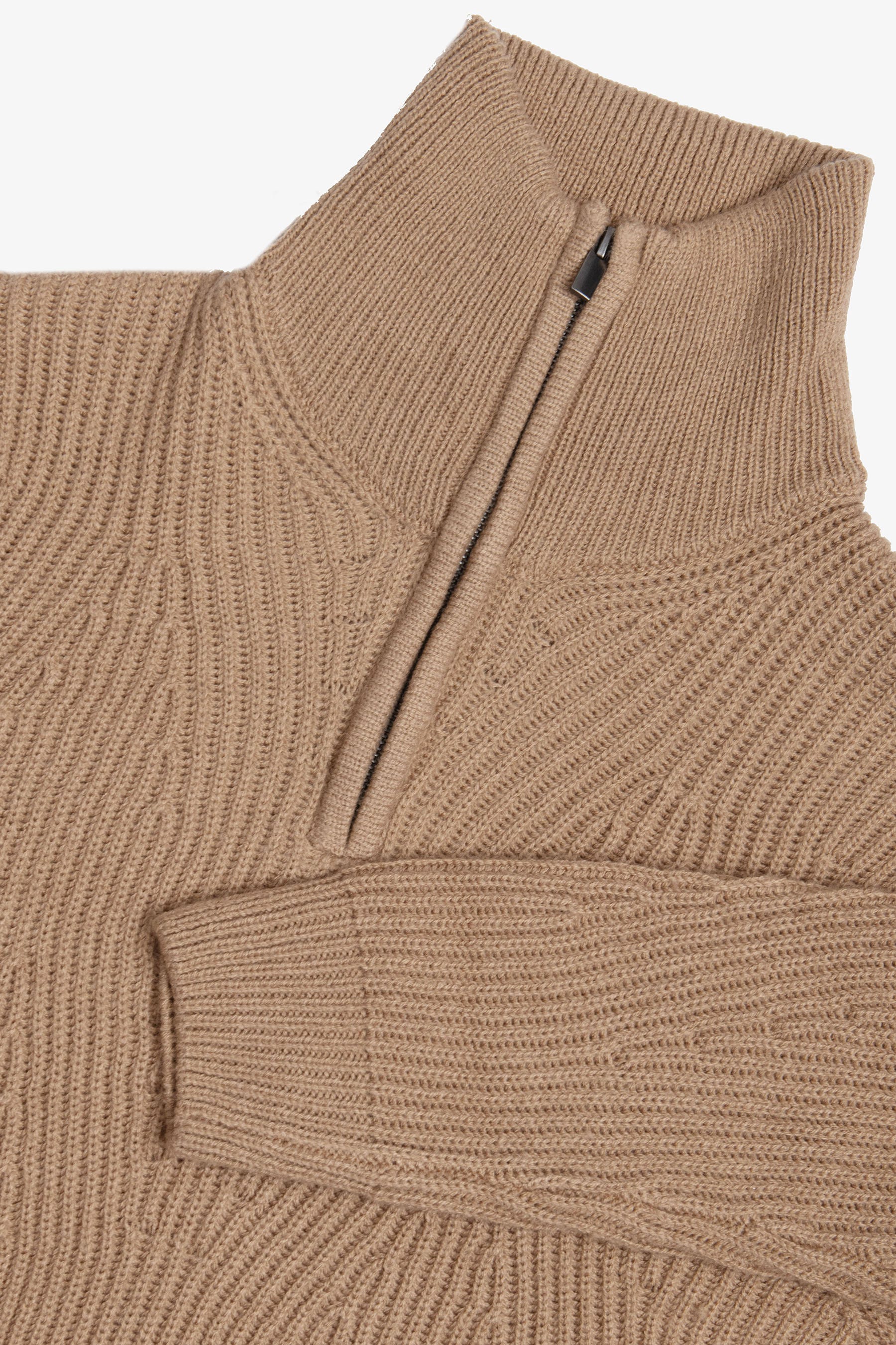 Maglia mezza zip costa inglese cammello-Dan John