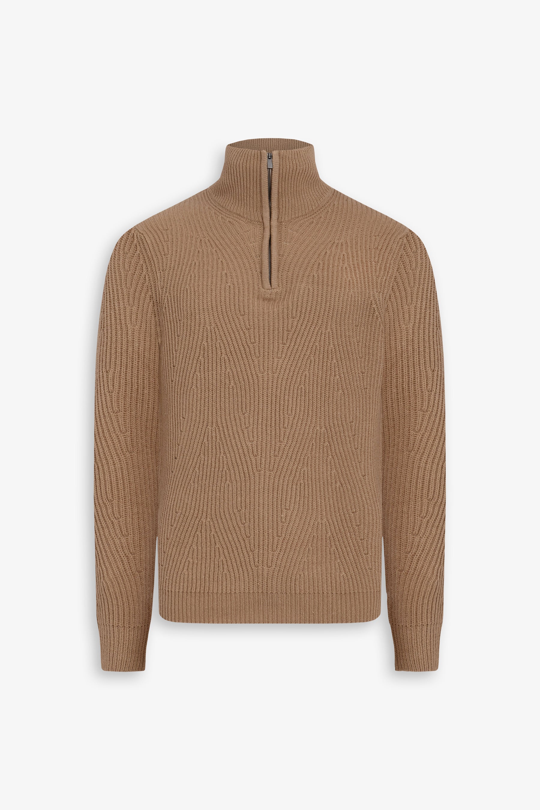 Maglia mezza zip costa inglese cammello-Dan John