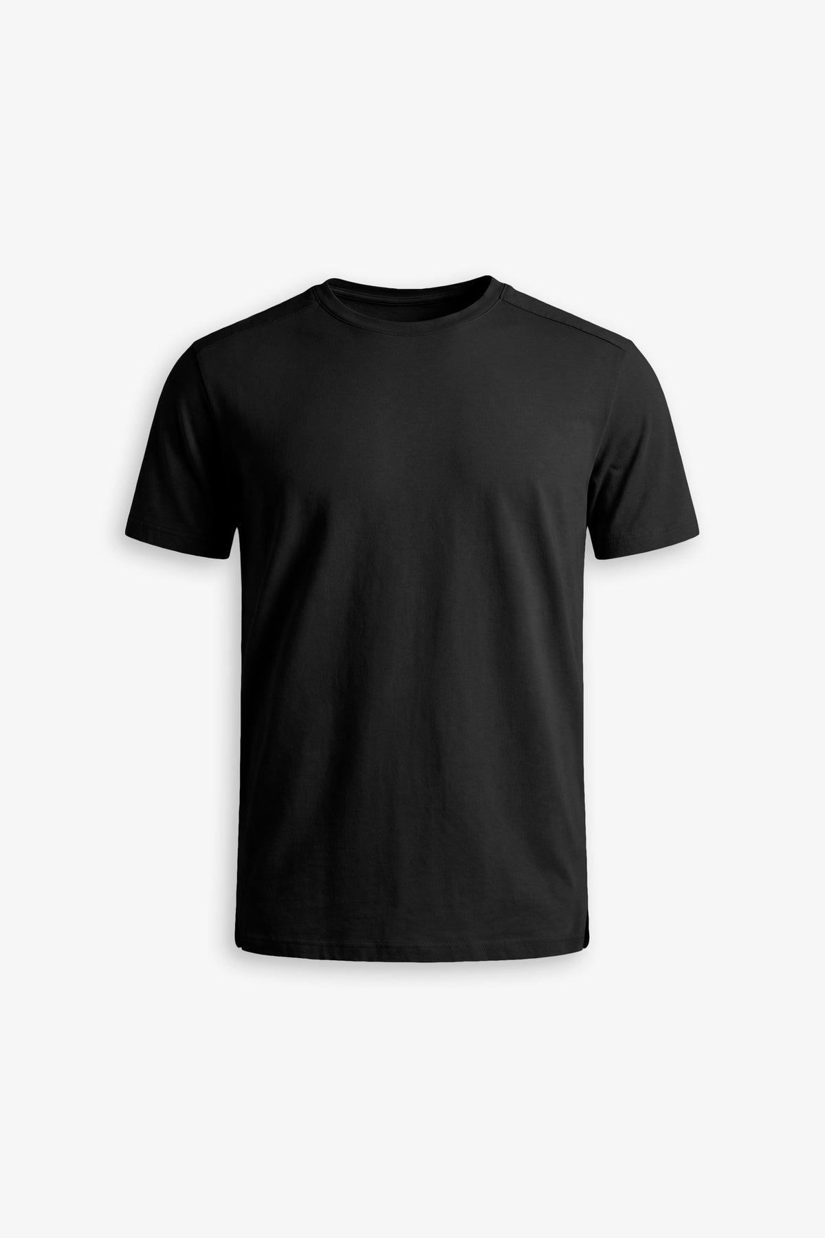 T-shirt in cotone interlock nera