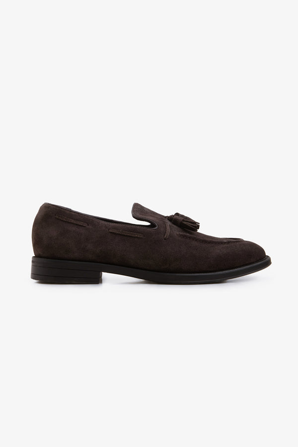 Mocassino con nappine moro