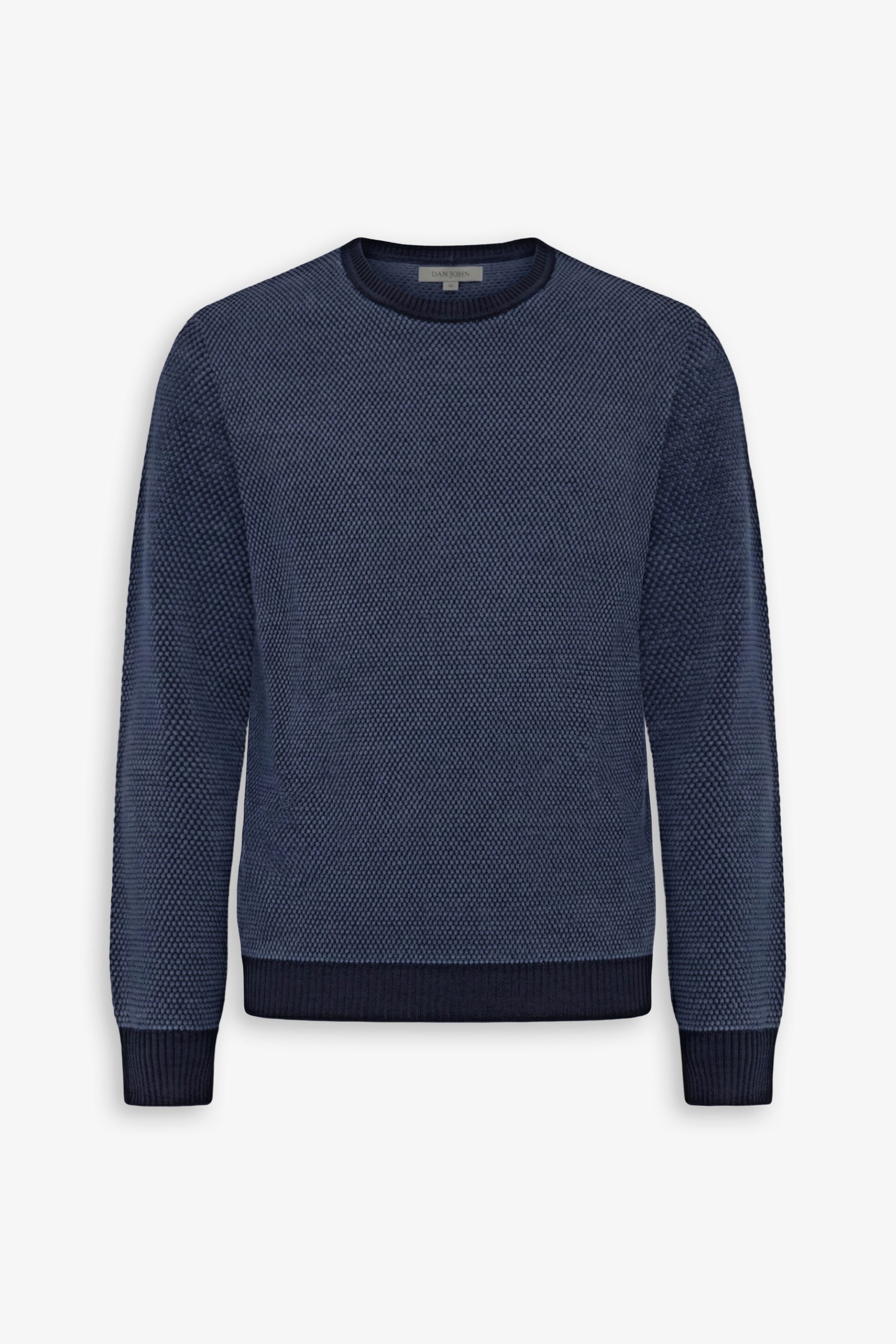 Maglia girocollo chicco riso bicolore blu