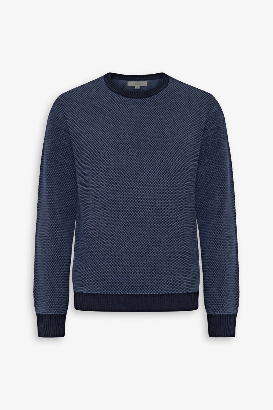 Maglia girocollo chicco riso bicolore blu