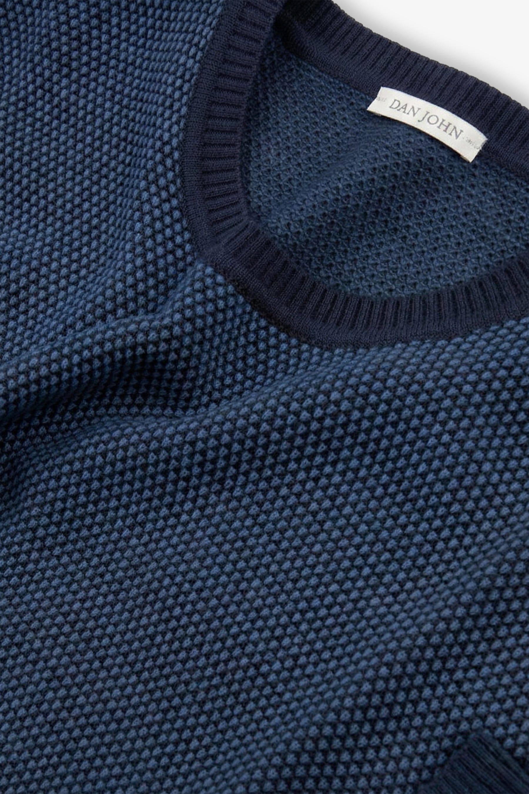 Maglia girocollo chicco riso bicolore blu