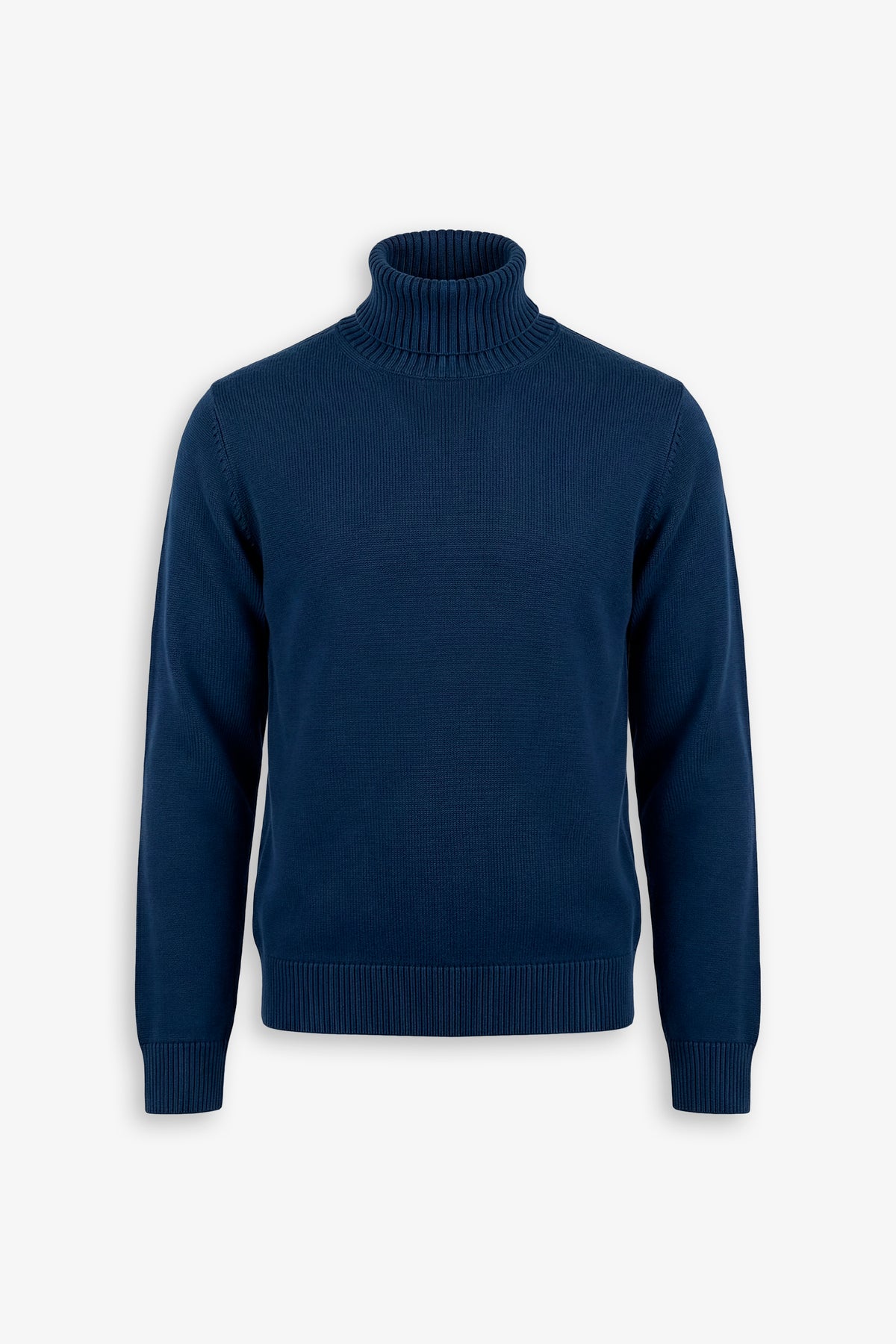 Maglia dolcevita rasata blu