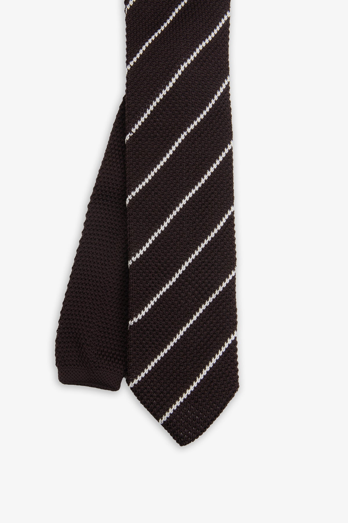 Cravatta jacquard regimental moro