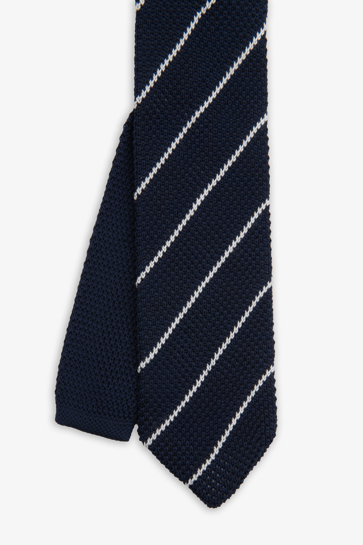 Corbata de jacquard regimental azul