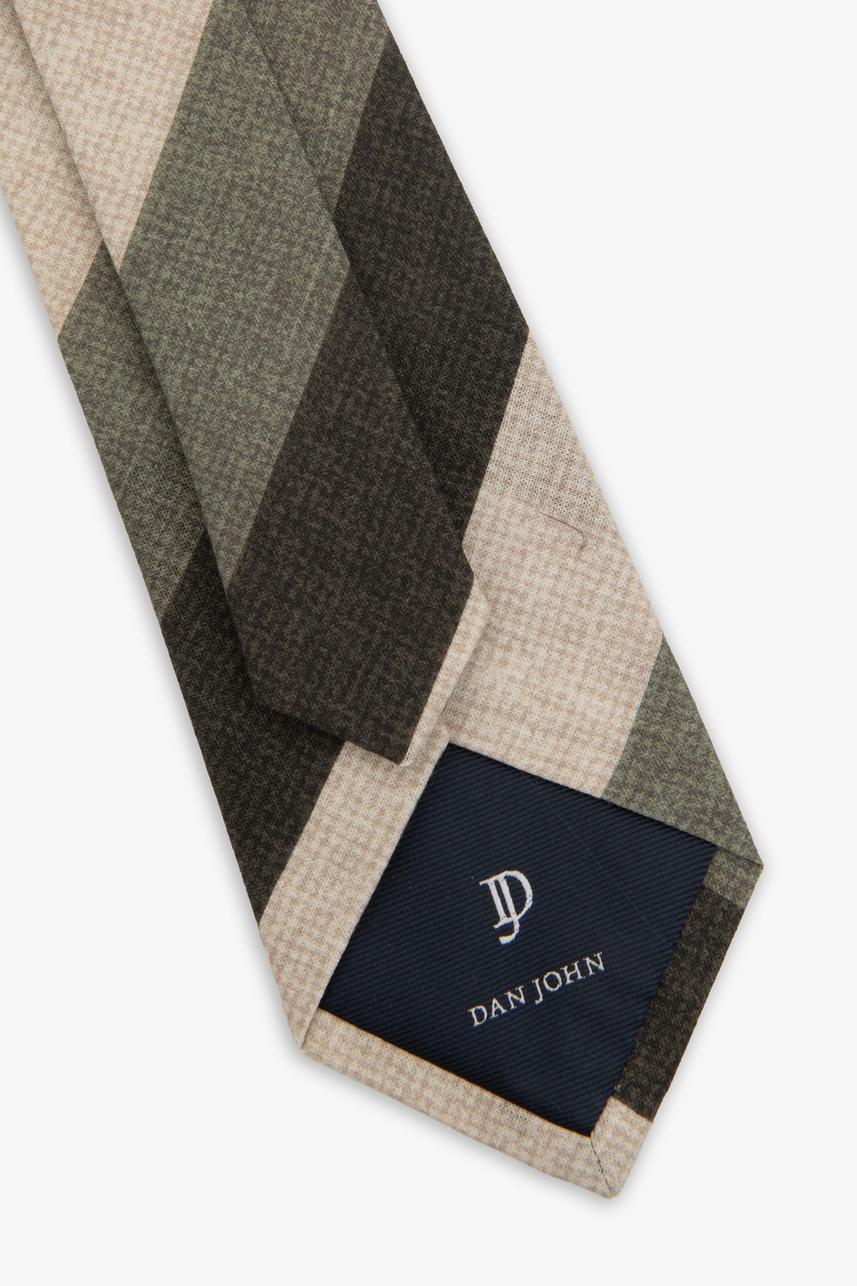 Cravatta cotone regimental verde