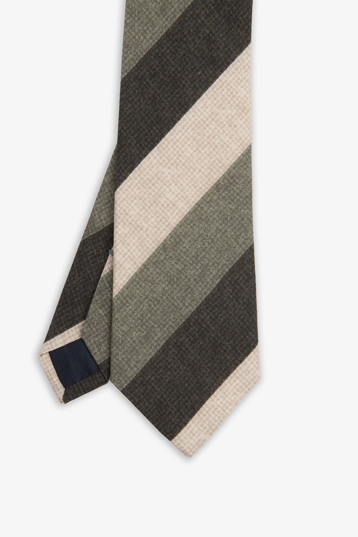 Cravatta cotone regimental verde