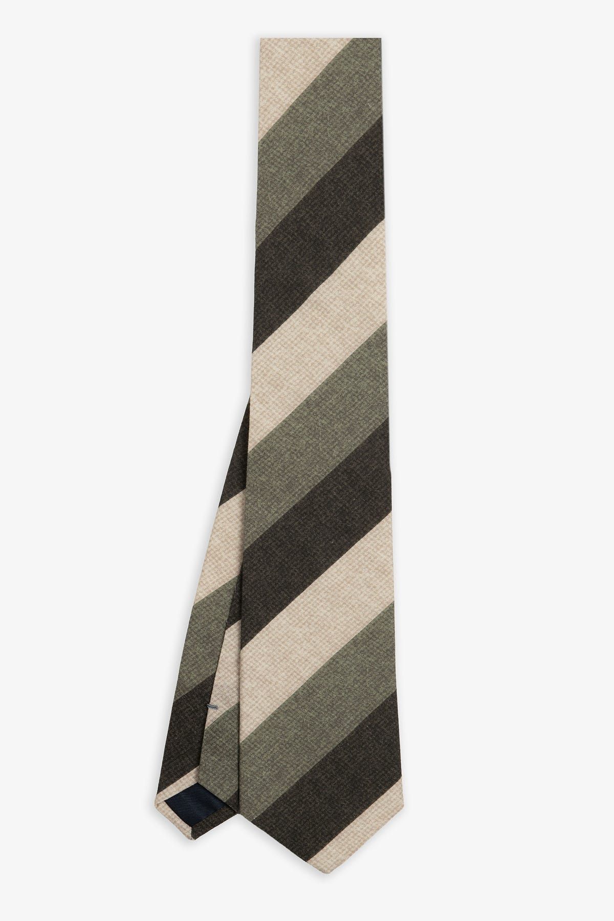 Cravatta cotone regimental verde