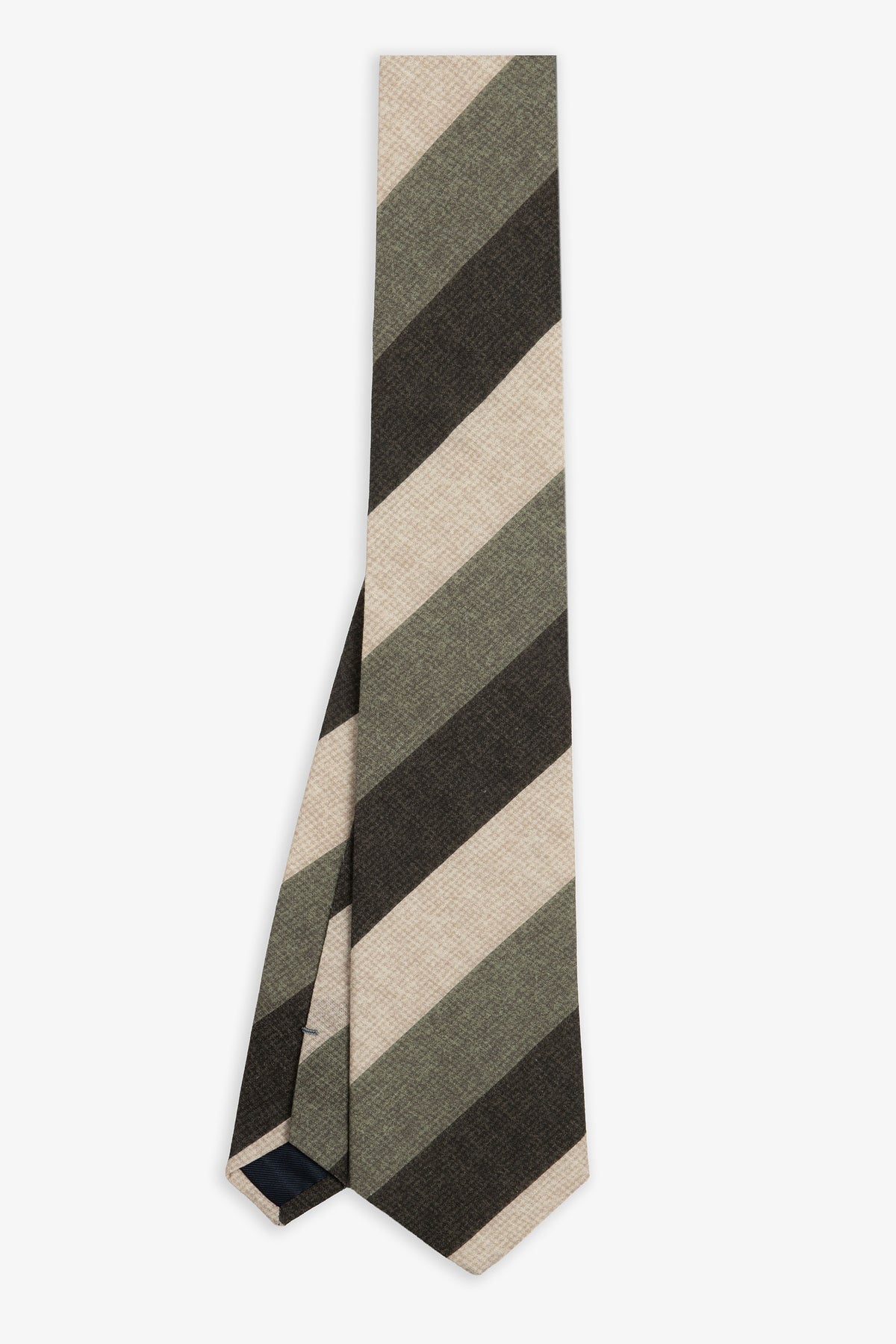 Cravatta cotone regimental verde