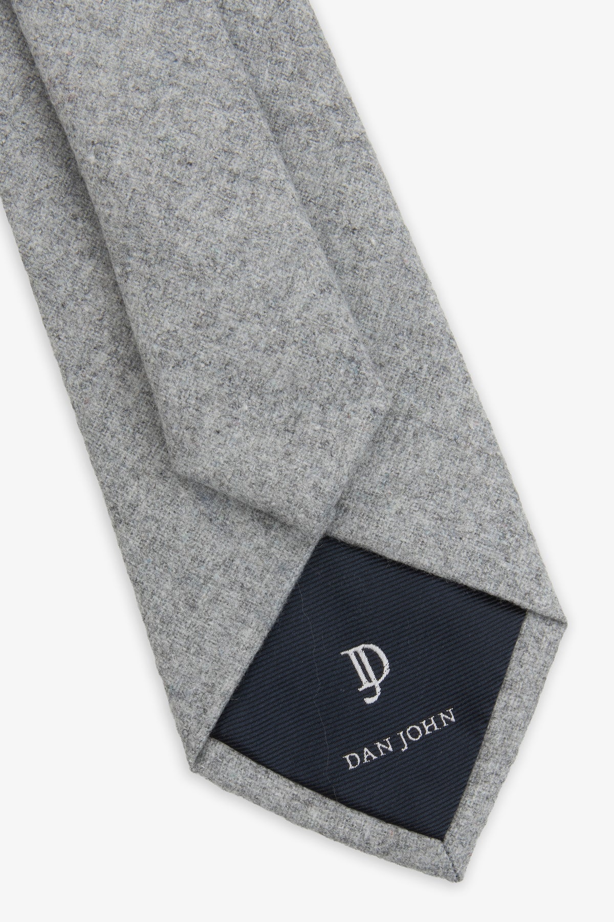 Corbata jaspeada de color liso gris