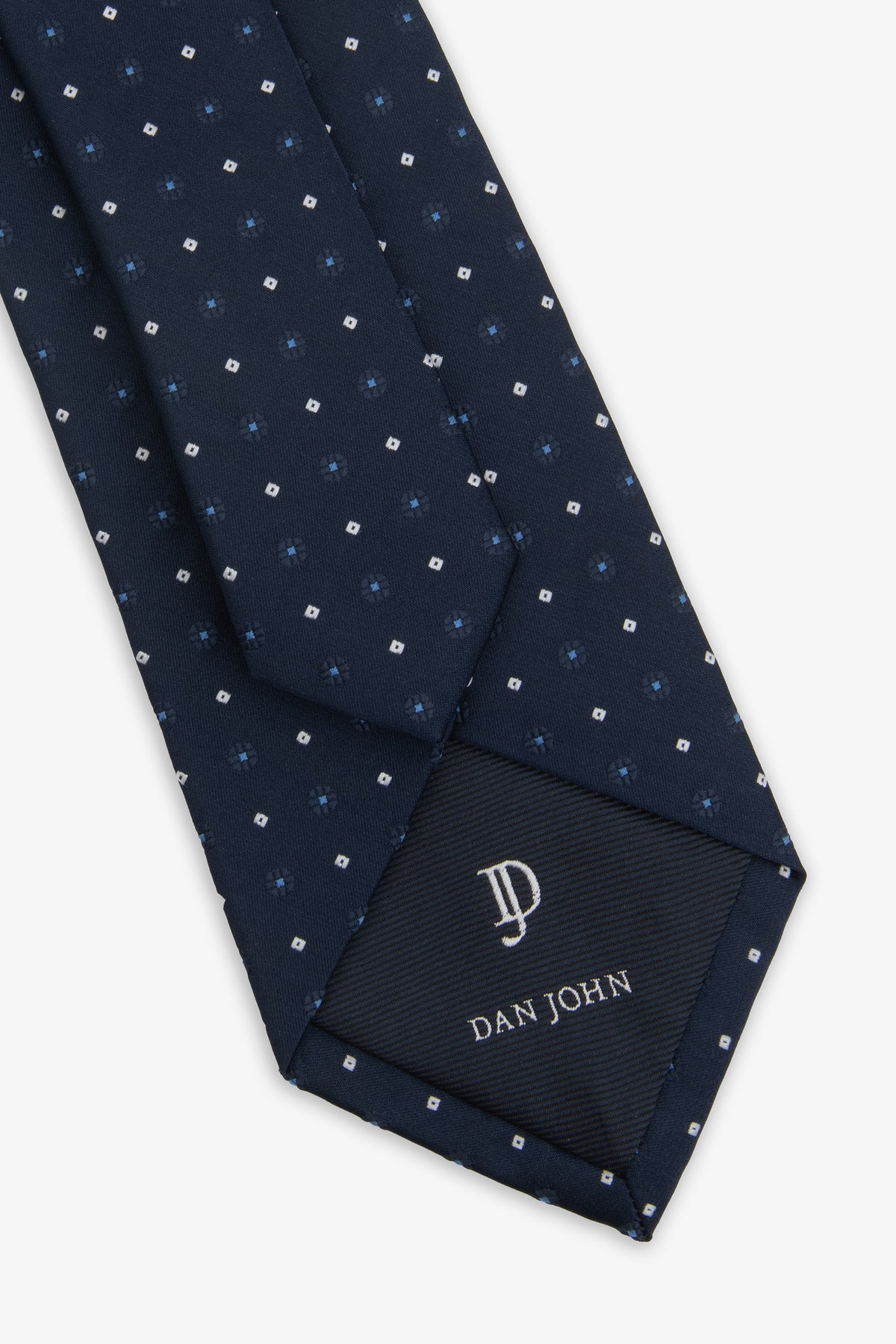 Cravatta jacquard micro fantasia blu