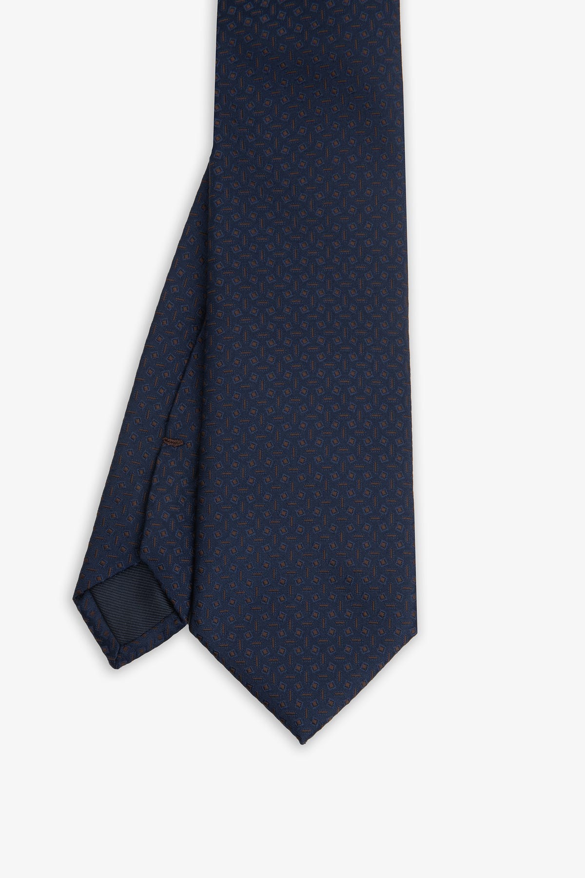 Cravatta jacquard micro fantasia blu