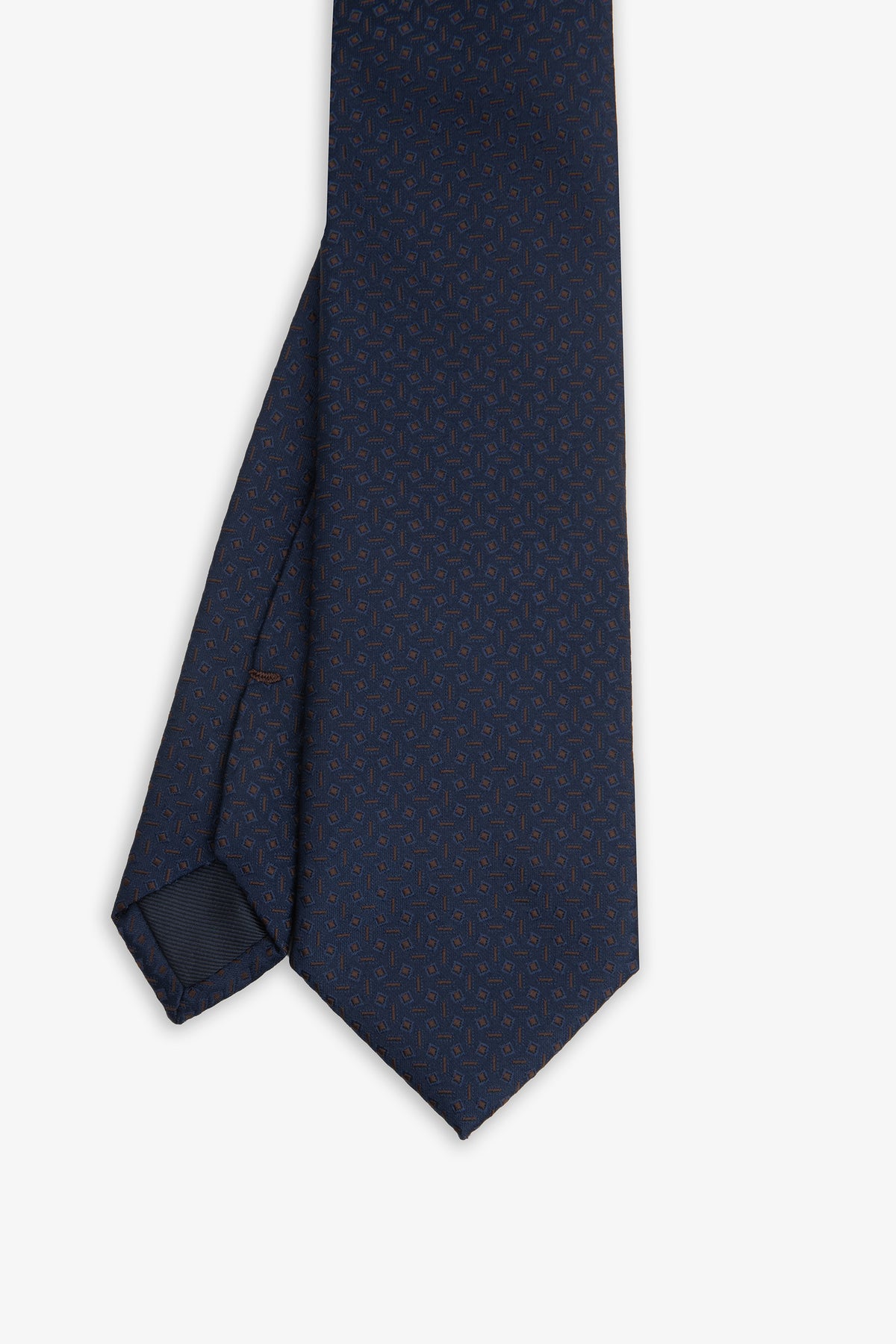 Cravatta jacquard micro fantasia blu