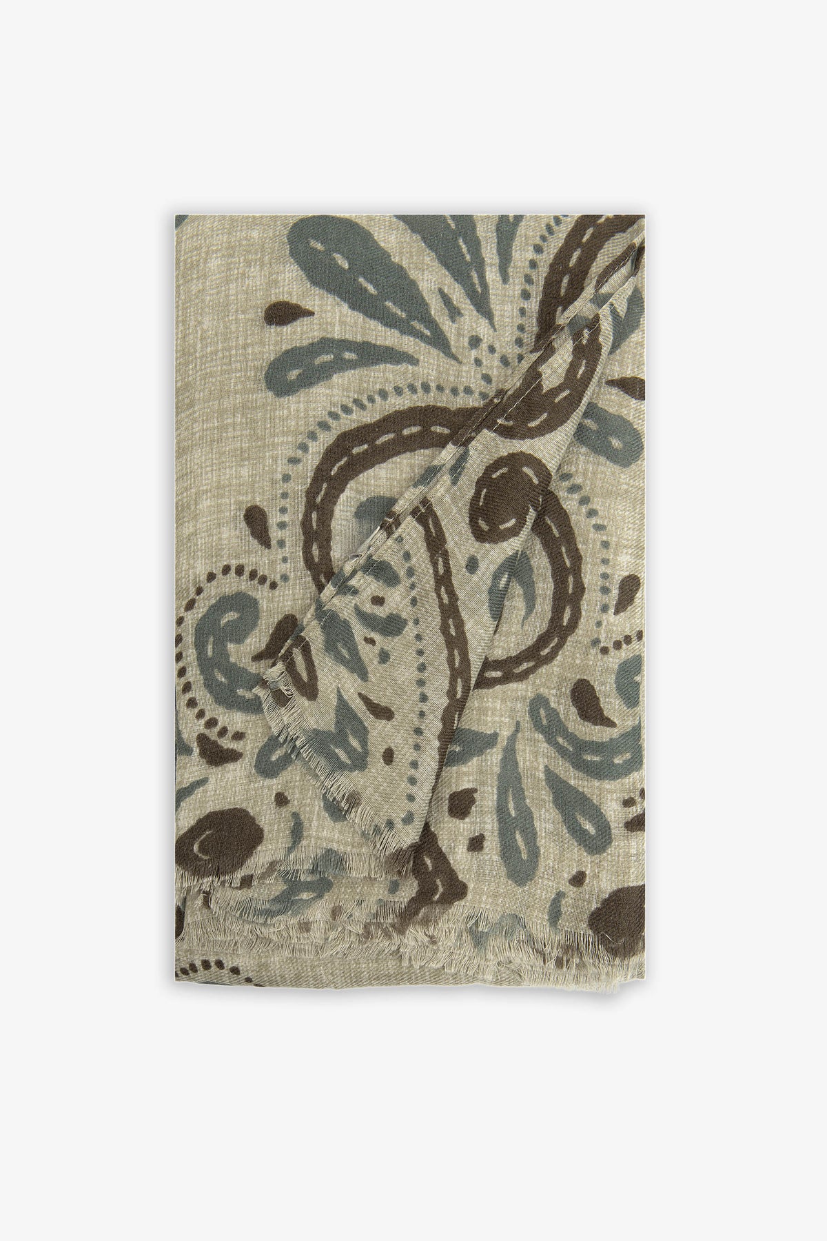 Pashmina disegno floreale verde