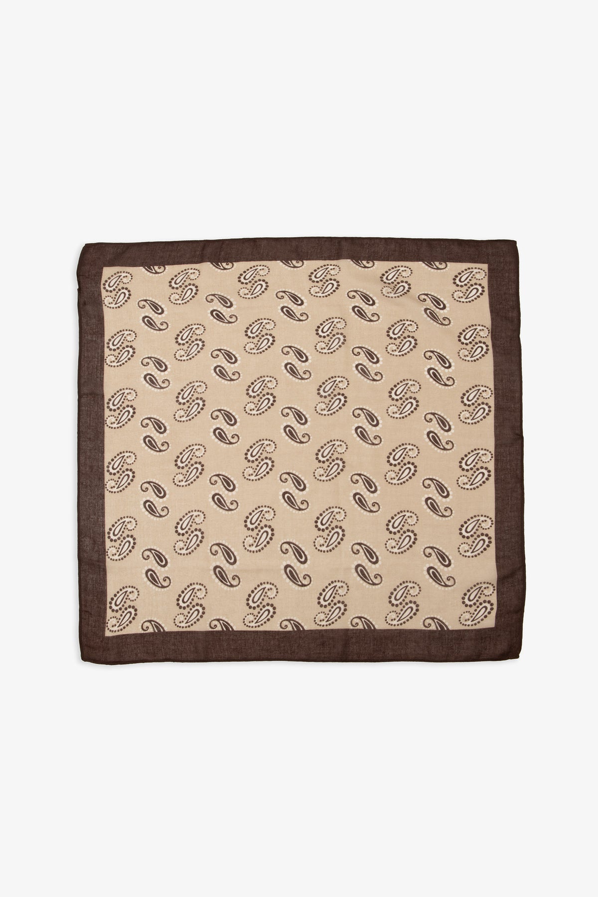Foulard disegno cashmere moro