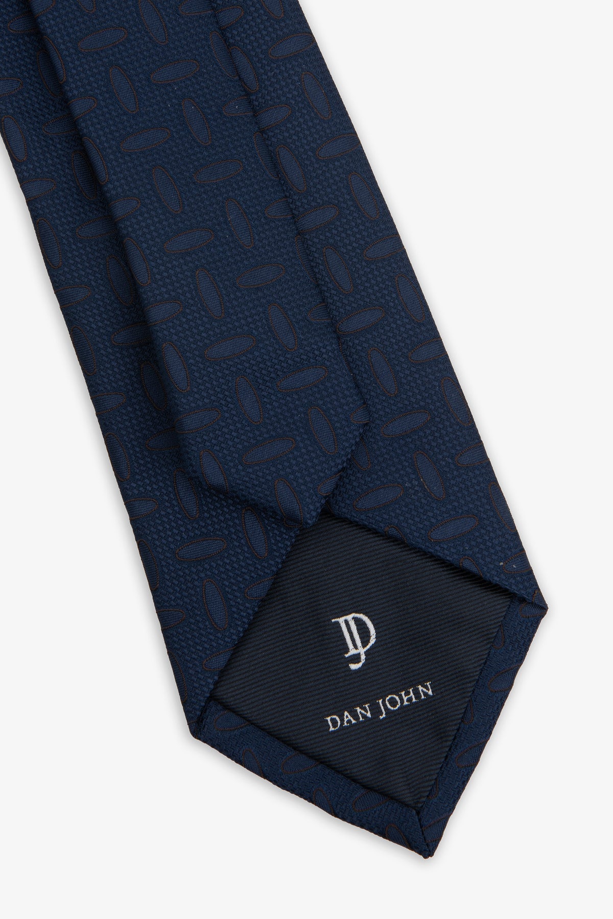 Cravatta jacquard ovale blu