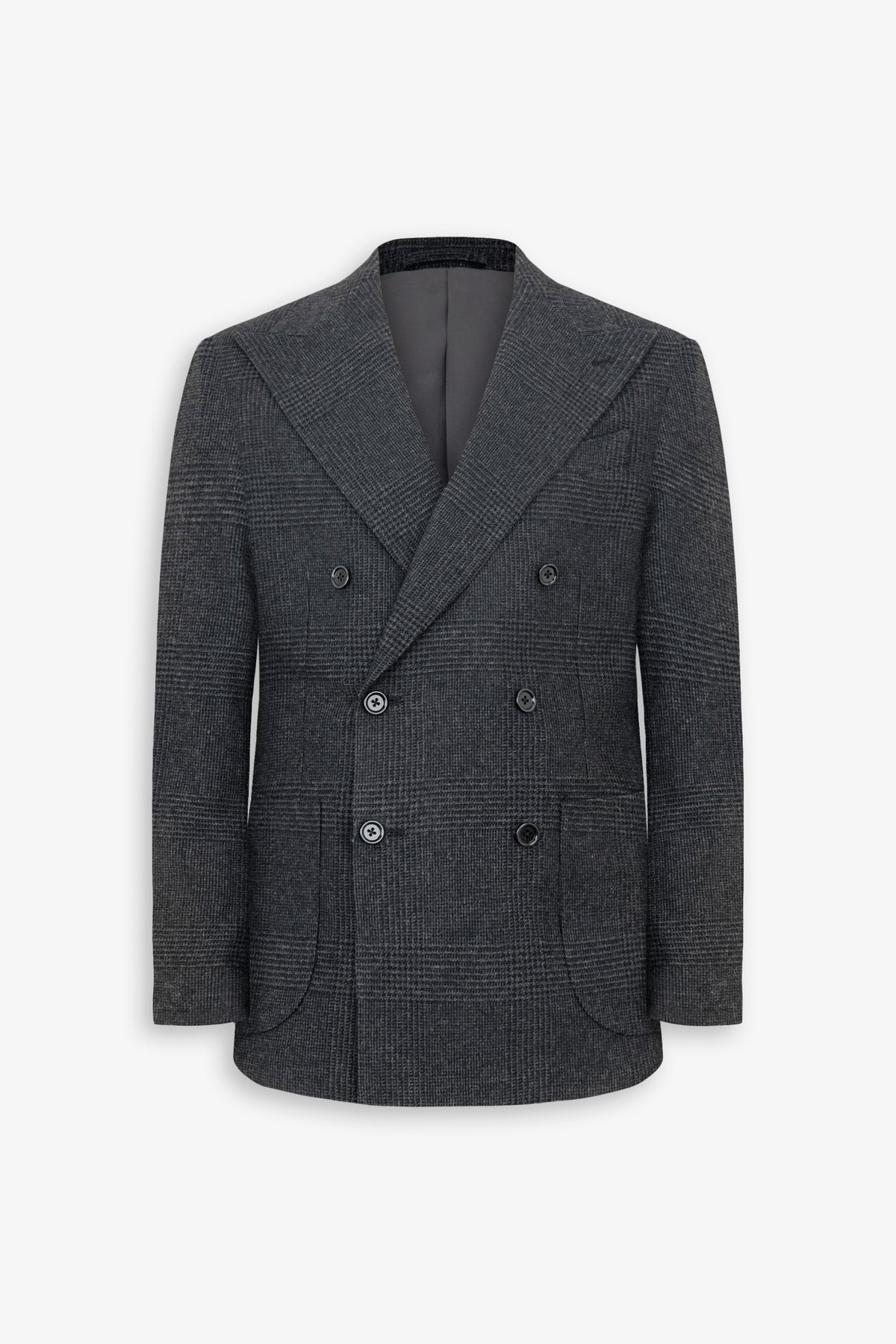 KOMBINIERBARE GLENCHECK-JACKE IN ANTHRAZIT