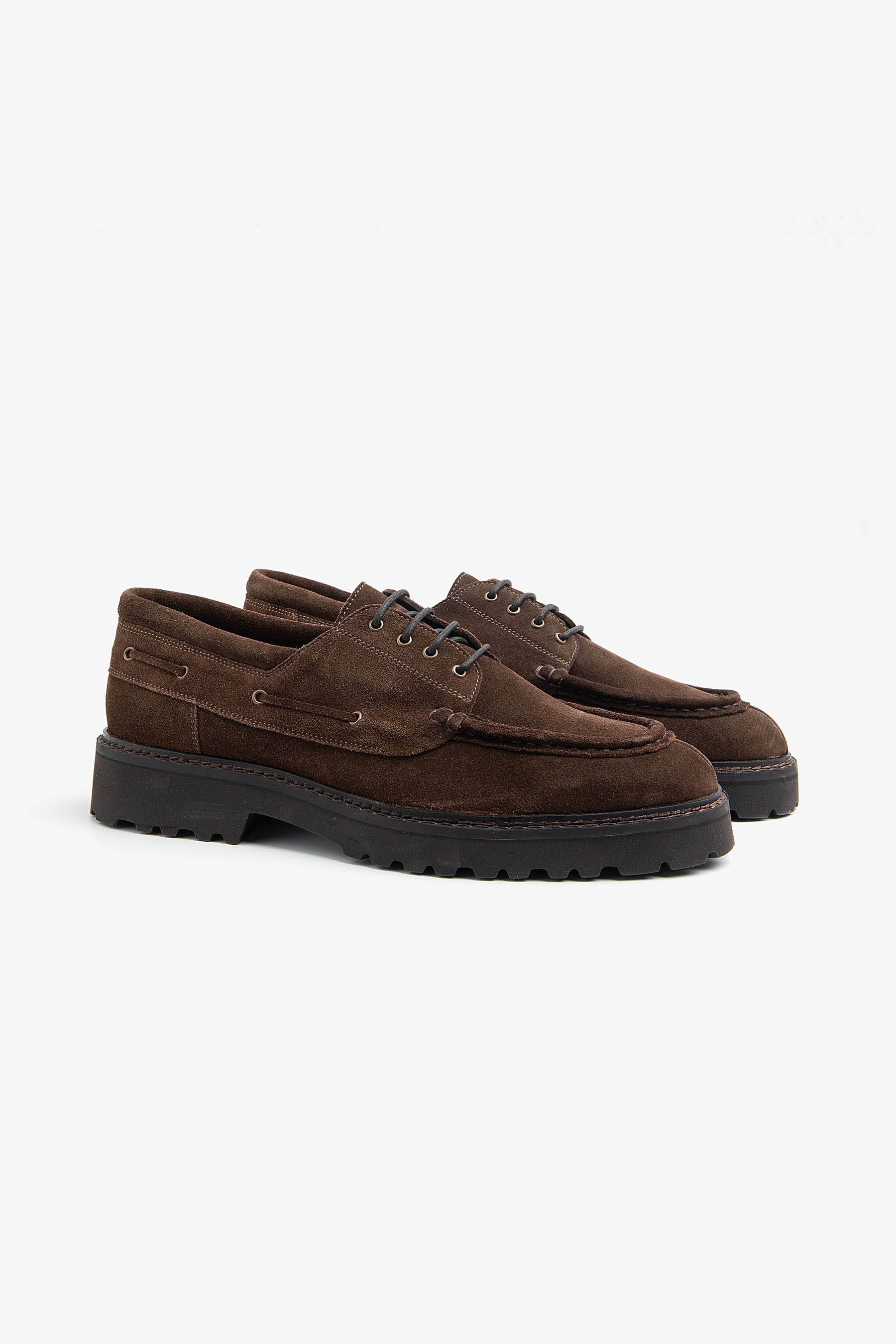 Scarpa da barca in suede cognac-Dan John