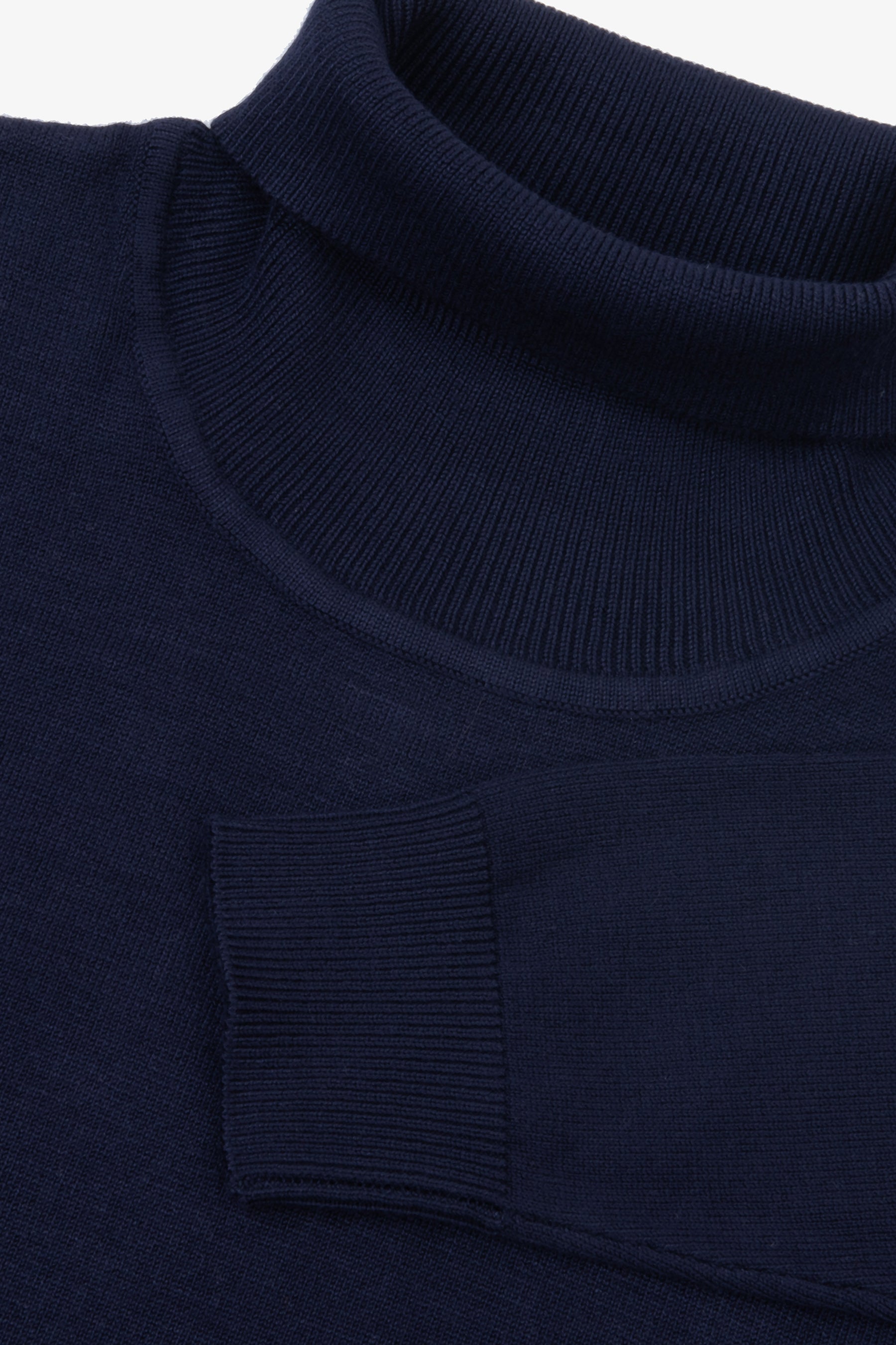 KIDS Blue basic knit turtleneck